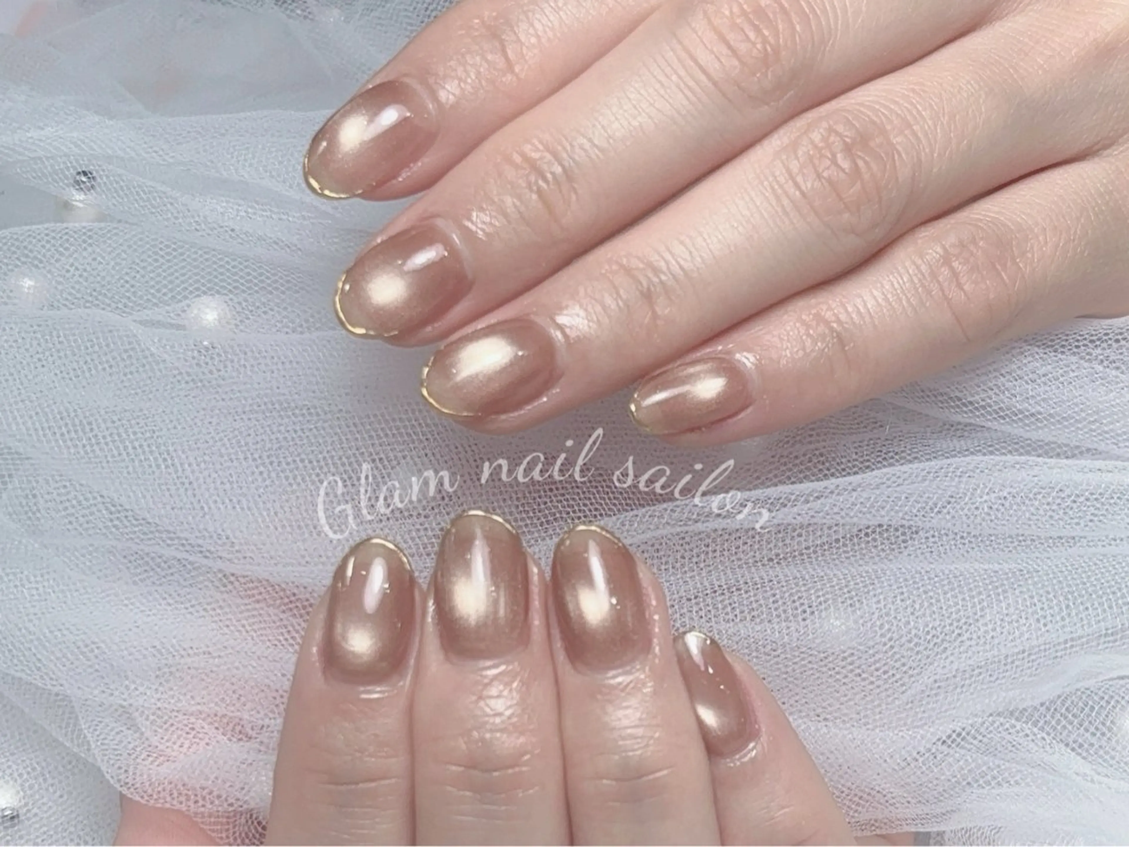 ネイル エツメ💅 長さだし🎀デザインのネイルデザイン