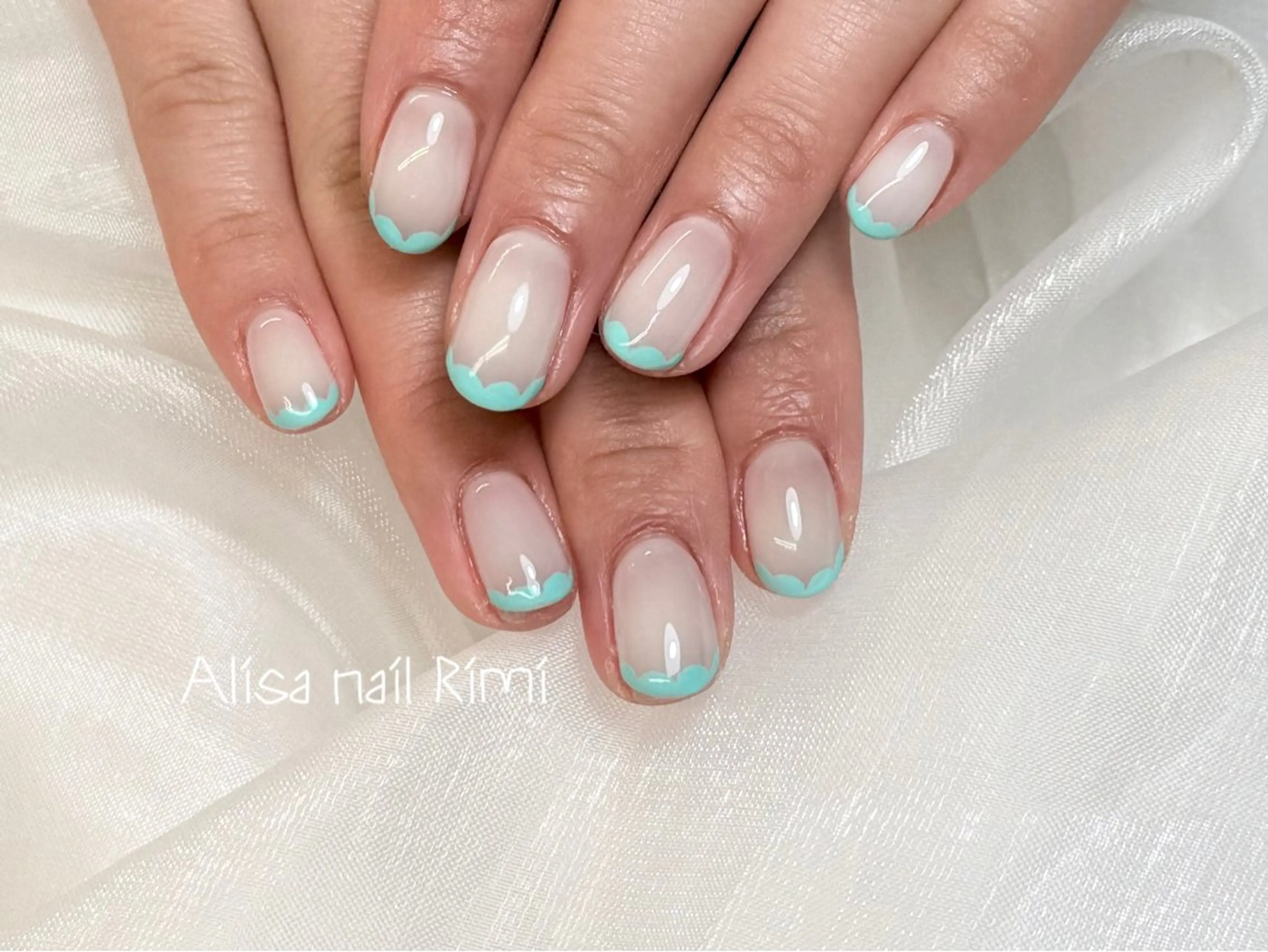 ネイル フレンチネイル 春ネイル ハンドネイル リ ミのネイルデザイン