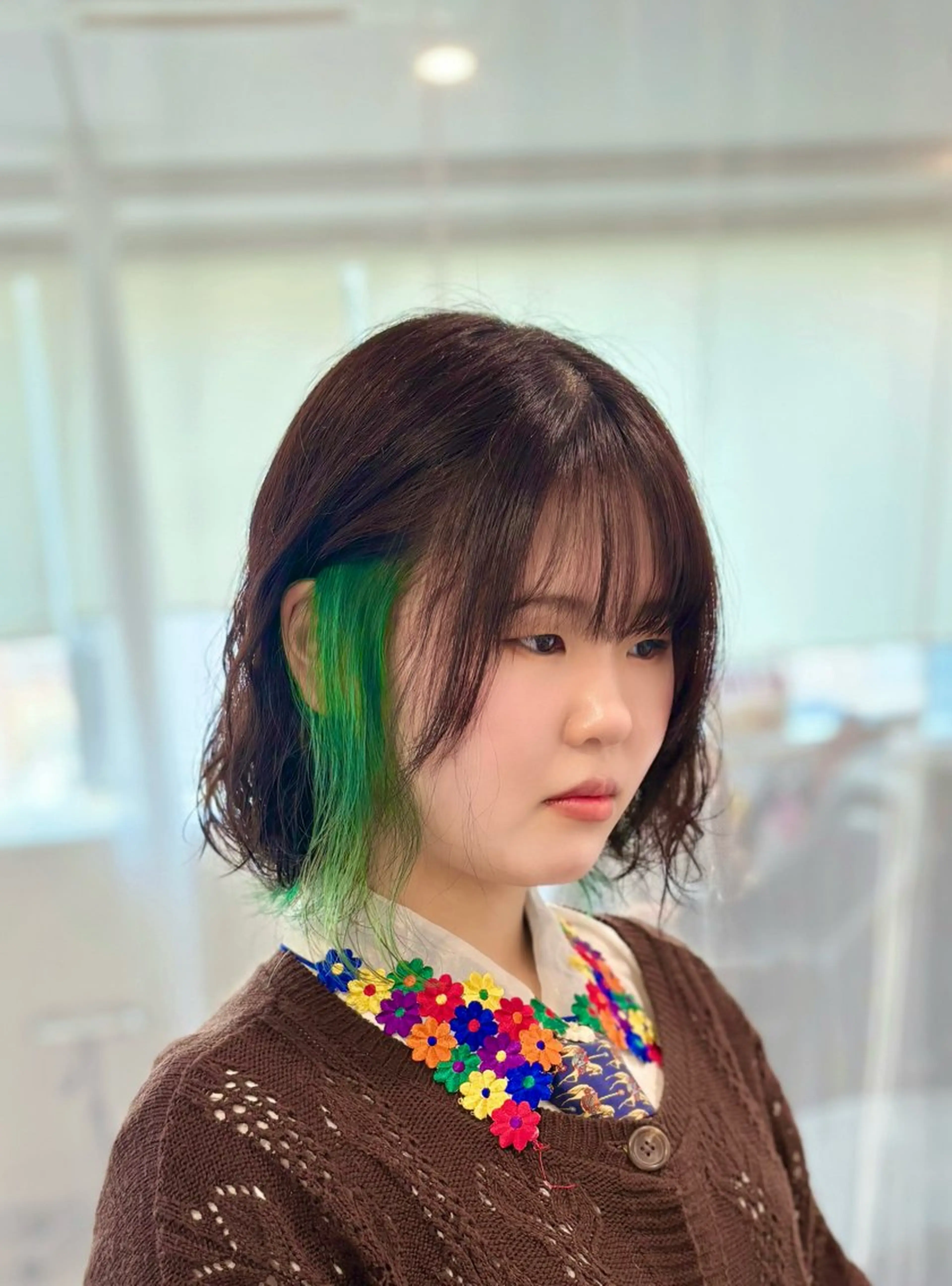 ミディアム カラー ヘアカラー トリートメント GaKu/ハイトーン /ブリーチ/レイヤーのヘアスタイル