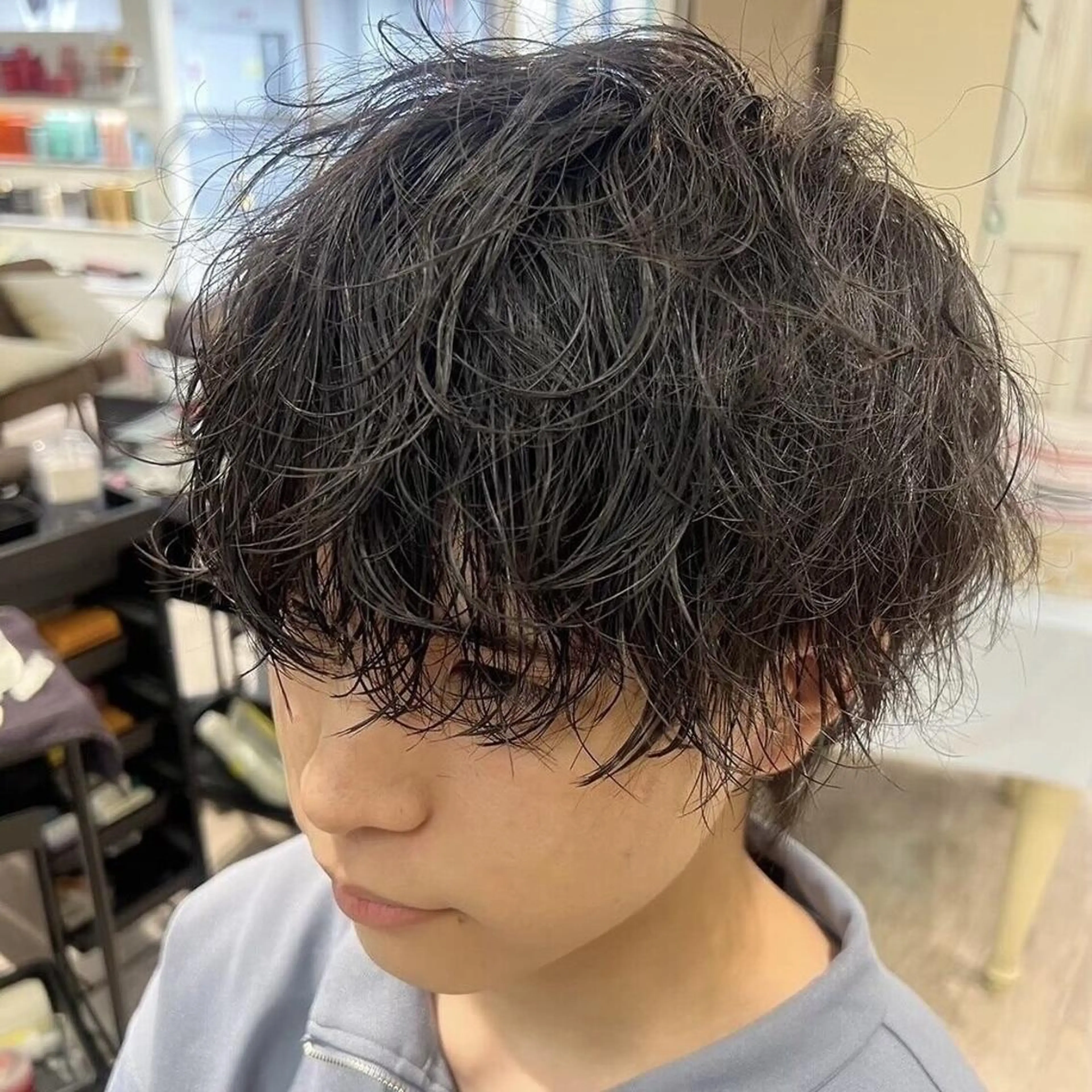 メンズカット＋カラー＋柔らかパーマの写真