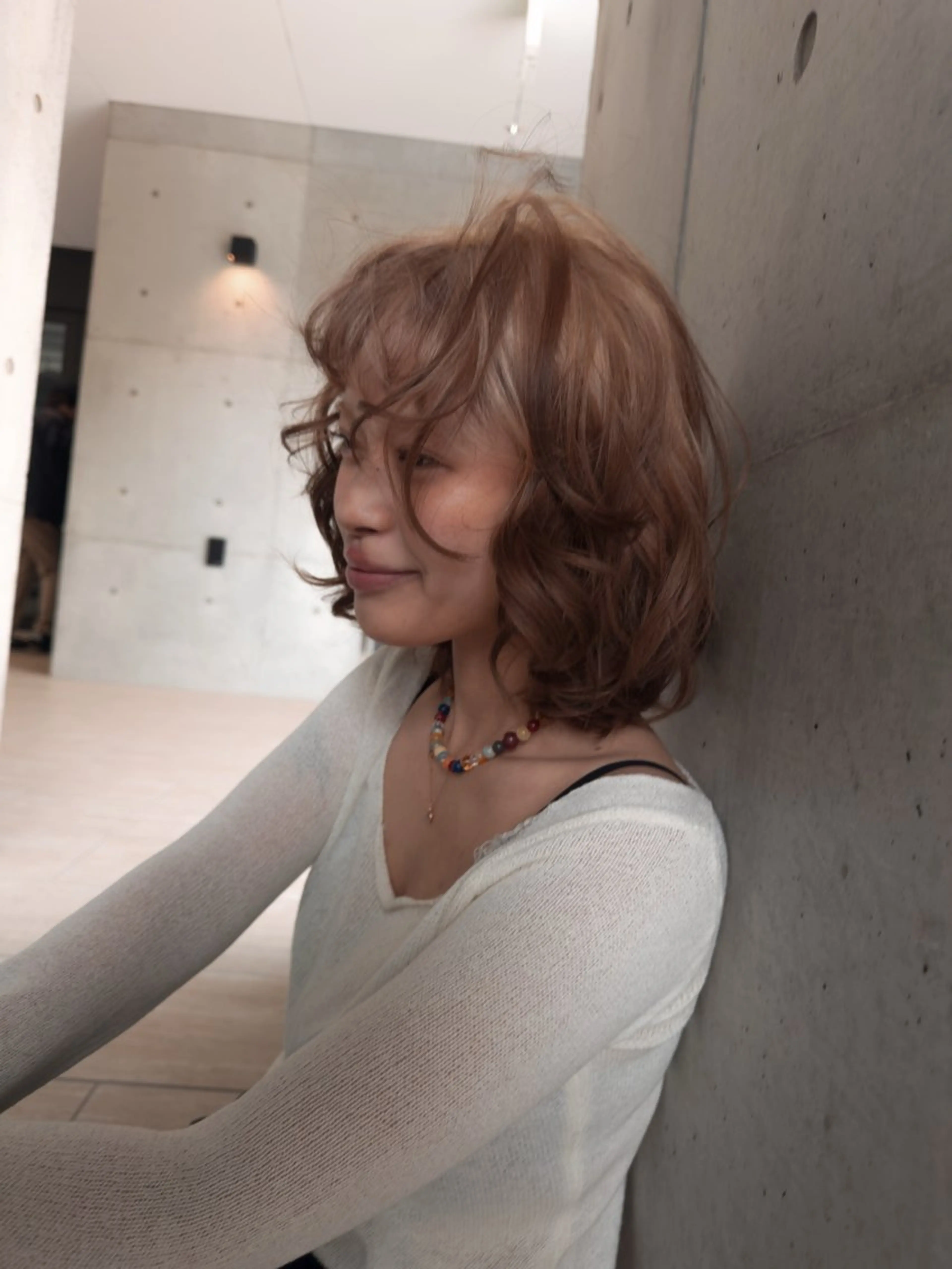 ミディアム カラー ハイトーンカラー ヘアカラー saki/メンズパー マ・デザインカラーのヘアスタイル