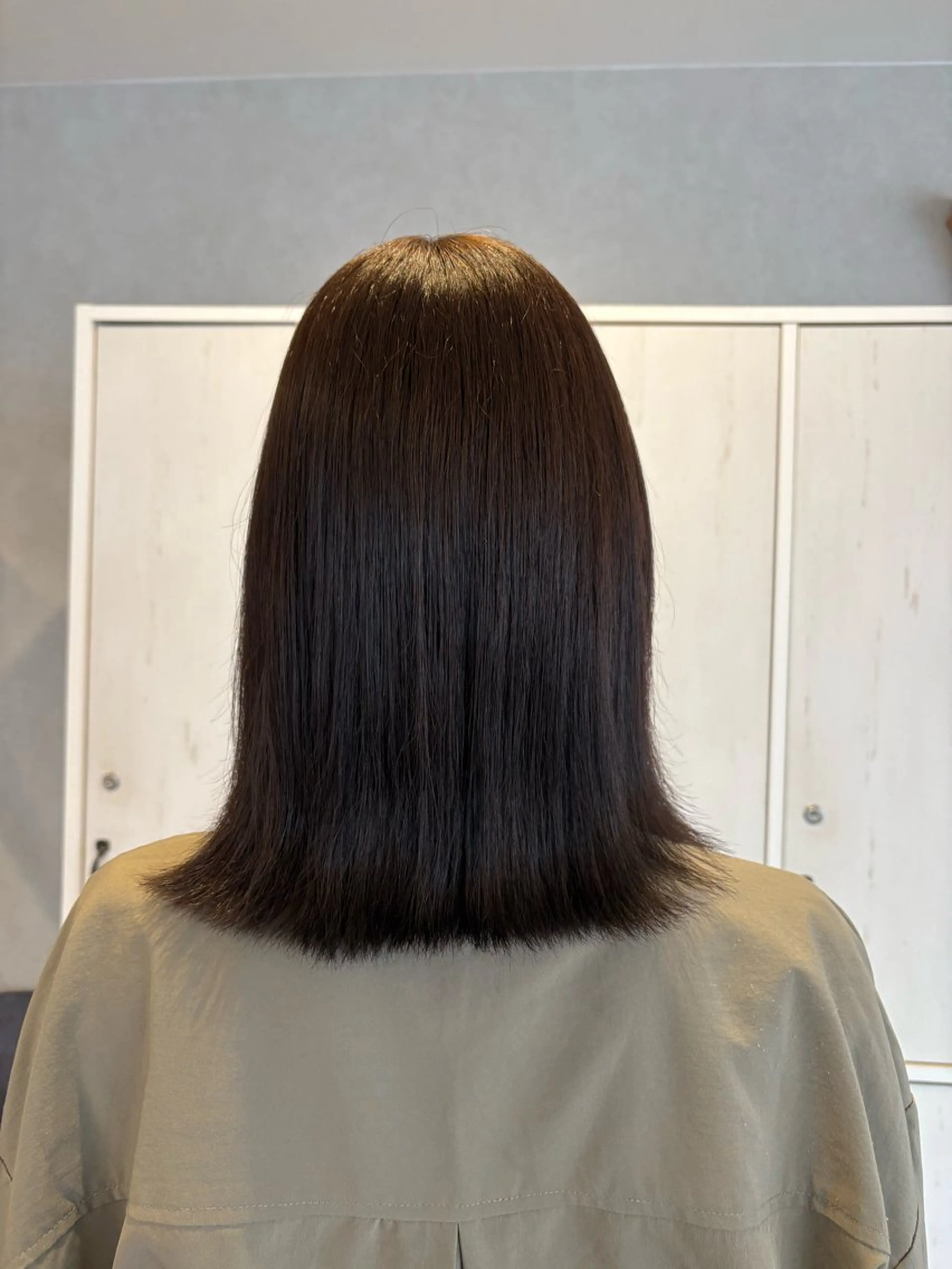 ミディアム ヘアカラー 荒木 帆香のヘアスタイル