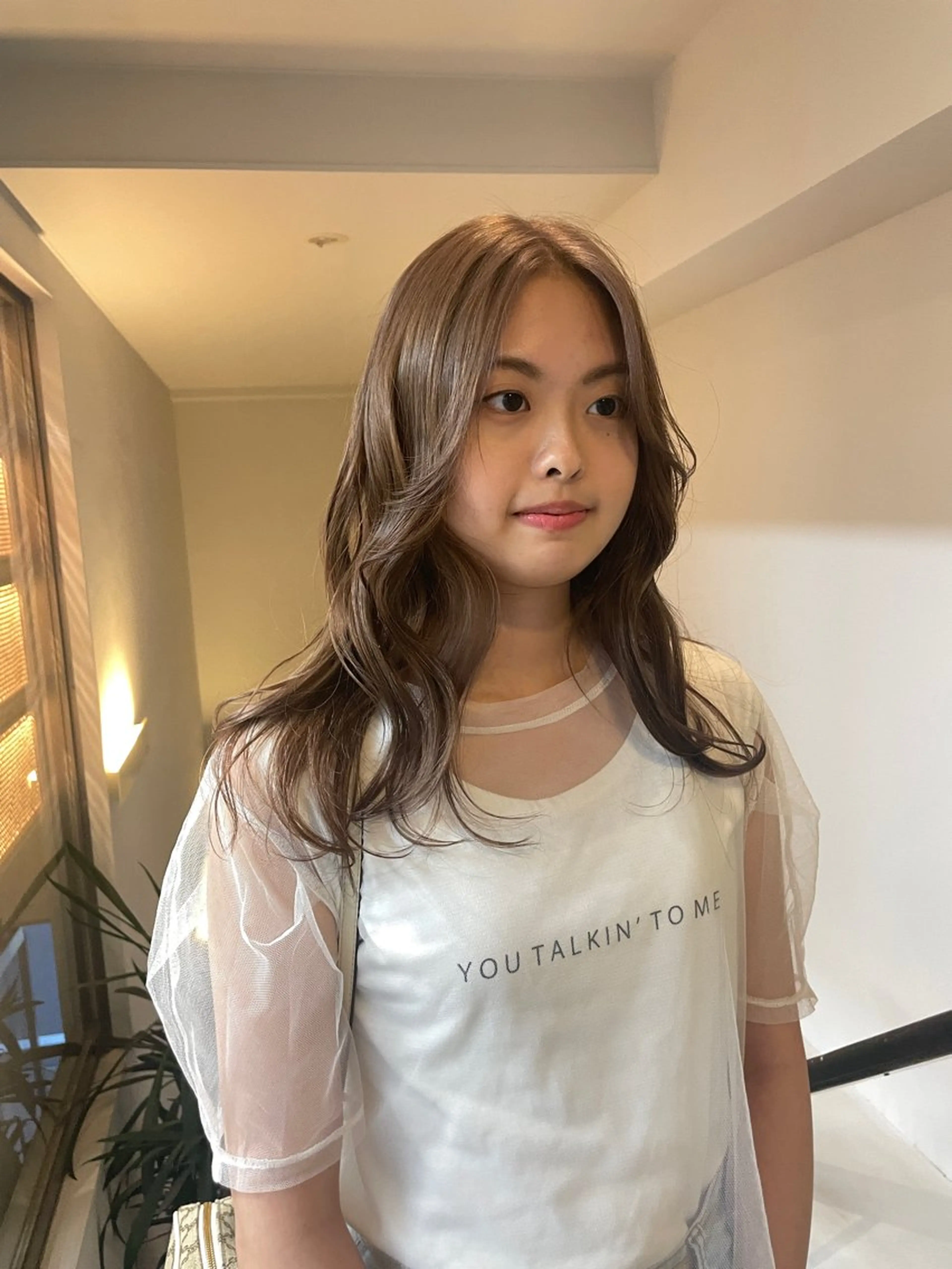 セミロング カラー ベージュカラー ミルクティーベージュ カットモデル募集 /RIOのヘアスタイル