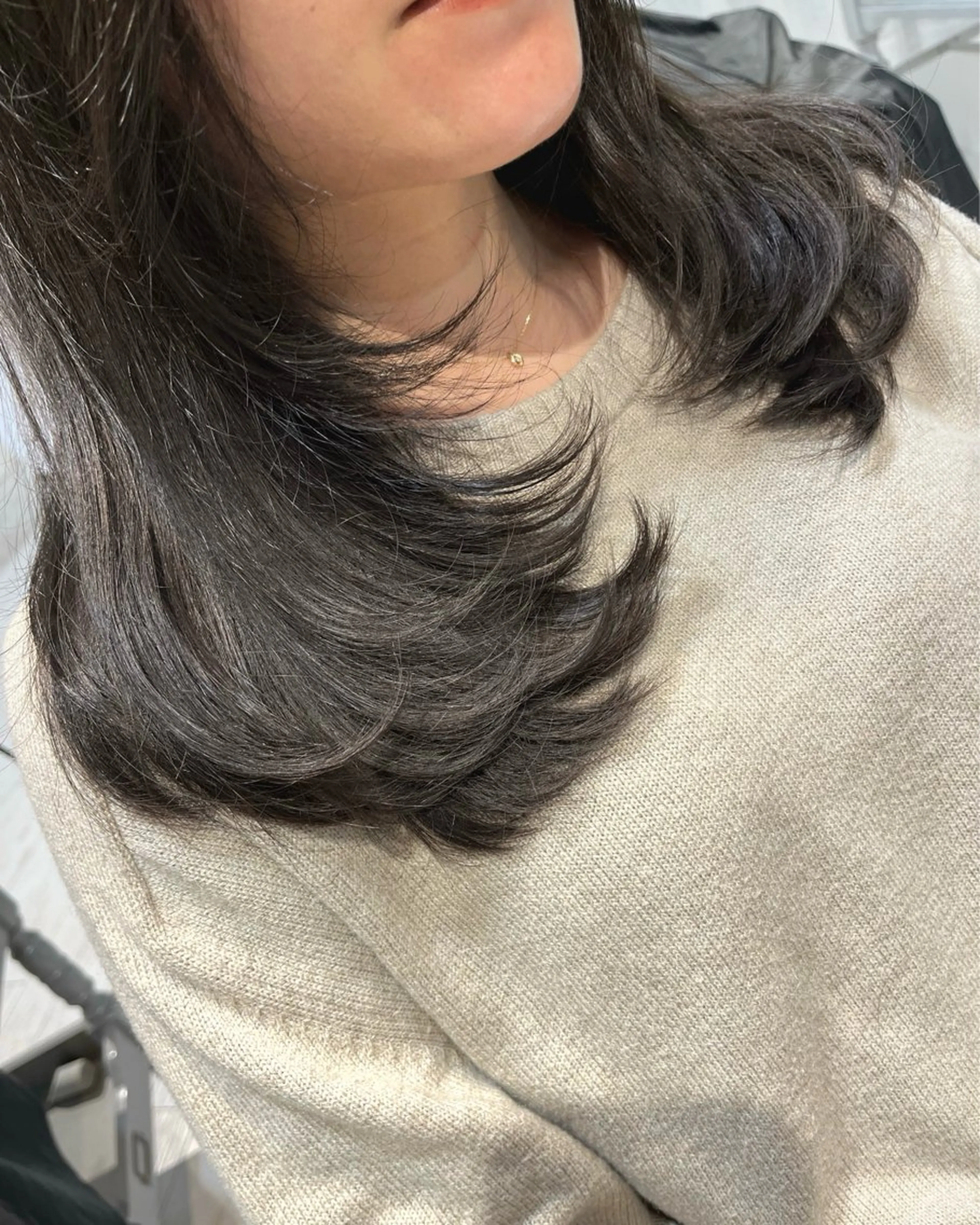 セミロング レイヤーカット カット ヘアカラー ボブ/レイヤー/ 茉莉花のヘアスタイル