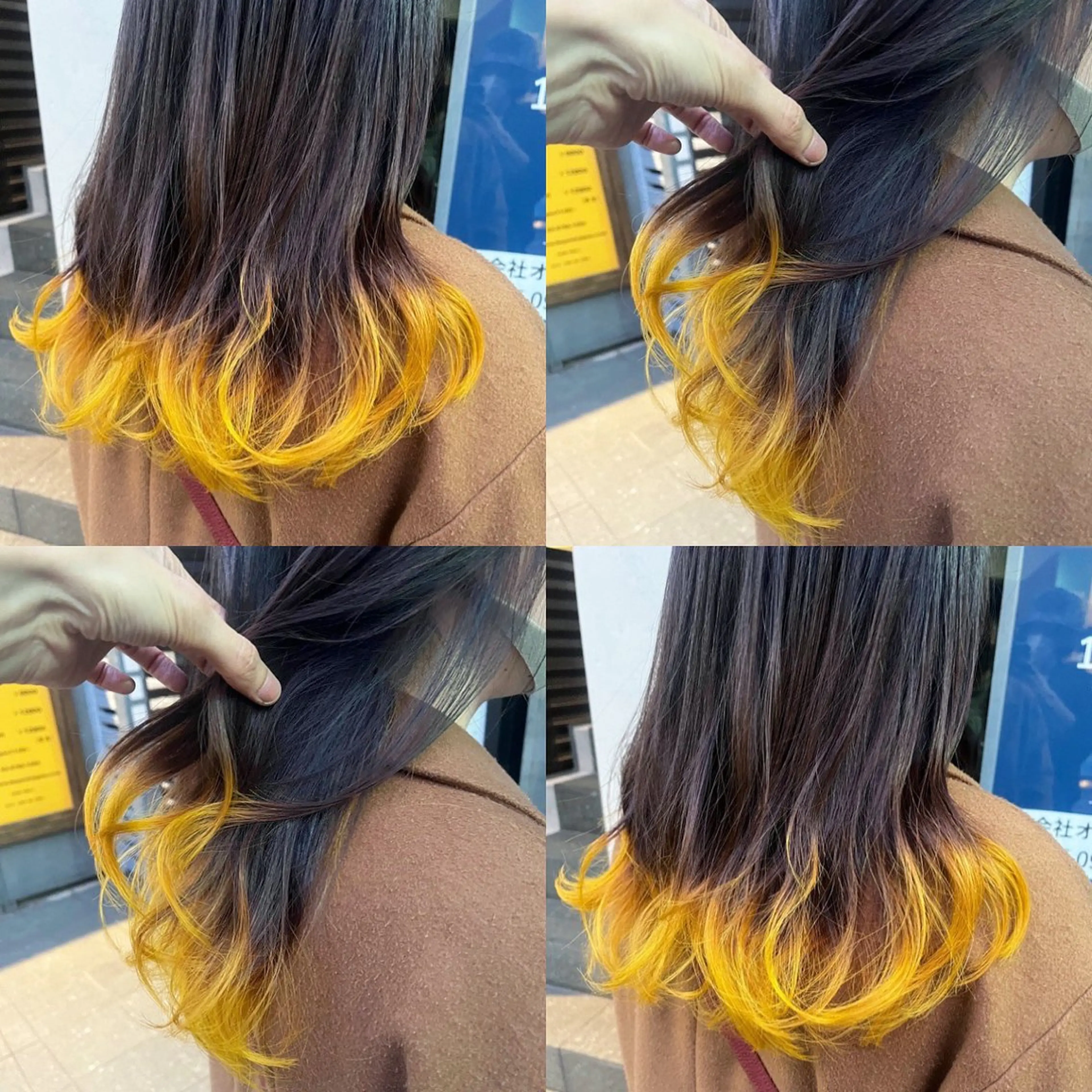 セミロング カラー お団子ヘア ブリーチ デザインカラー 卒業式のヘアスタイル カット ヘアカラー トリートメント 原宿サロン代表 デザインカラー伊藤卓のヘアスタイル