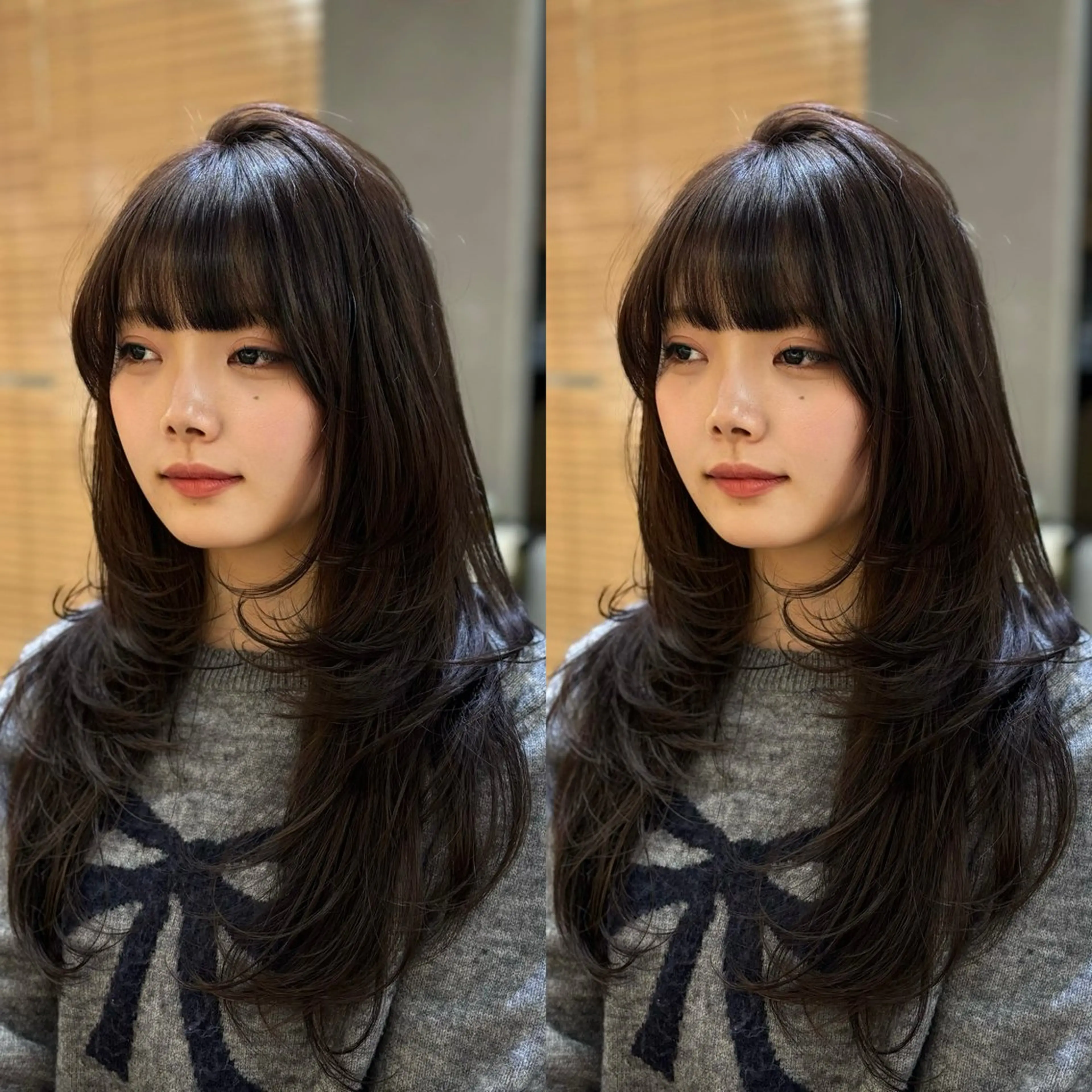 ロング くびれヘア ハッシュカット レイヤーカット ロング うる艶縮毛カラー✨ たいよう☀️のヘアスタイル