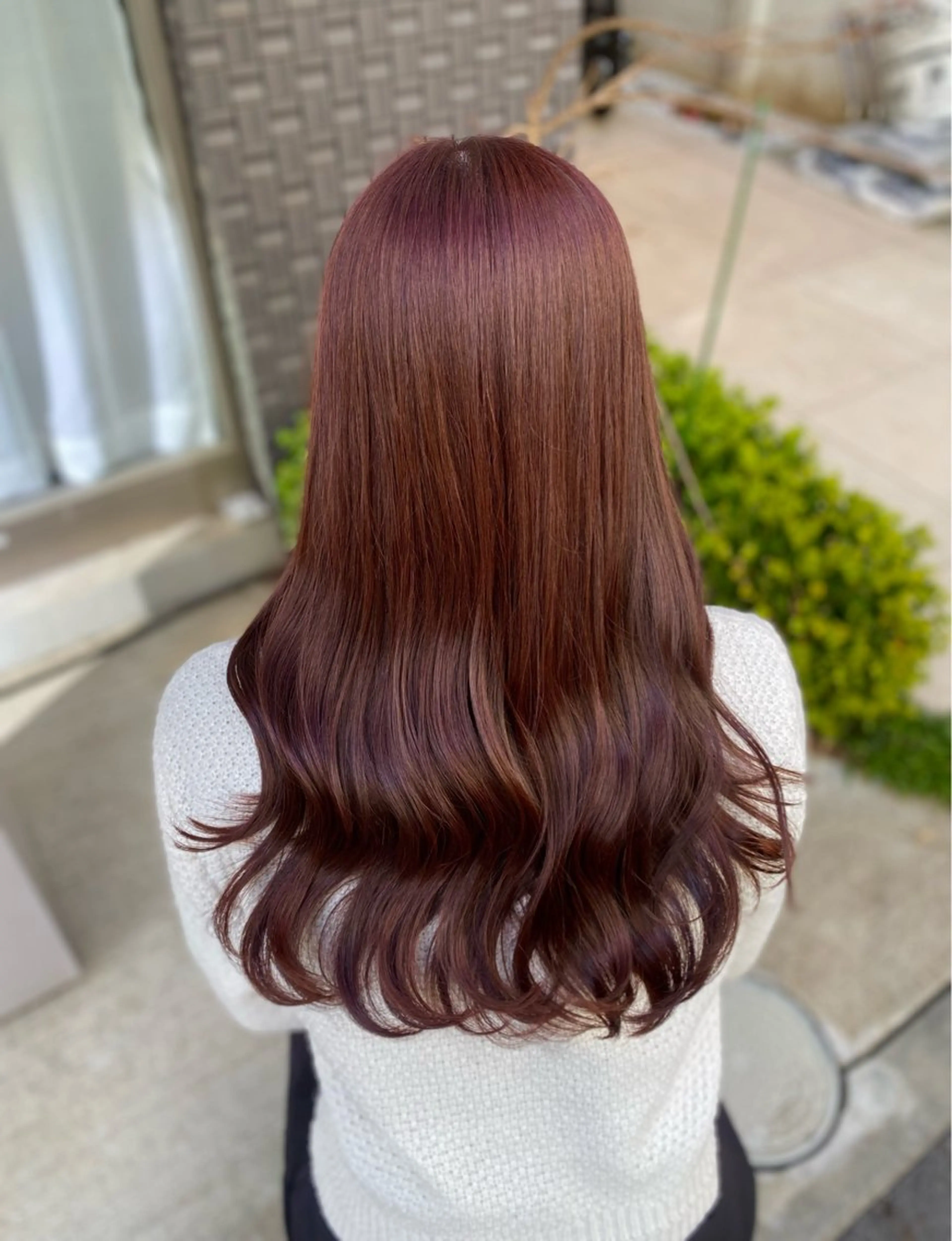 ロング カラー ブリーチ ダブルカラー ブリーチなしカラー ピンクカラー ヘアカラー トリートメント グレージュ/レイヤー /韓国ヘア/RISAのヘアスタイル