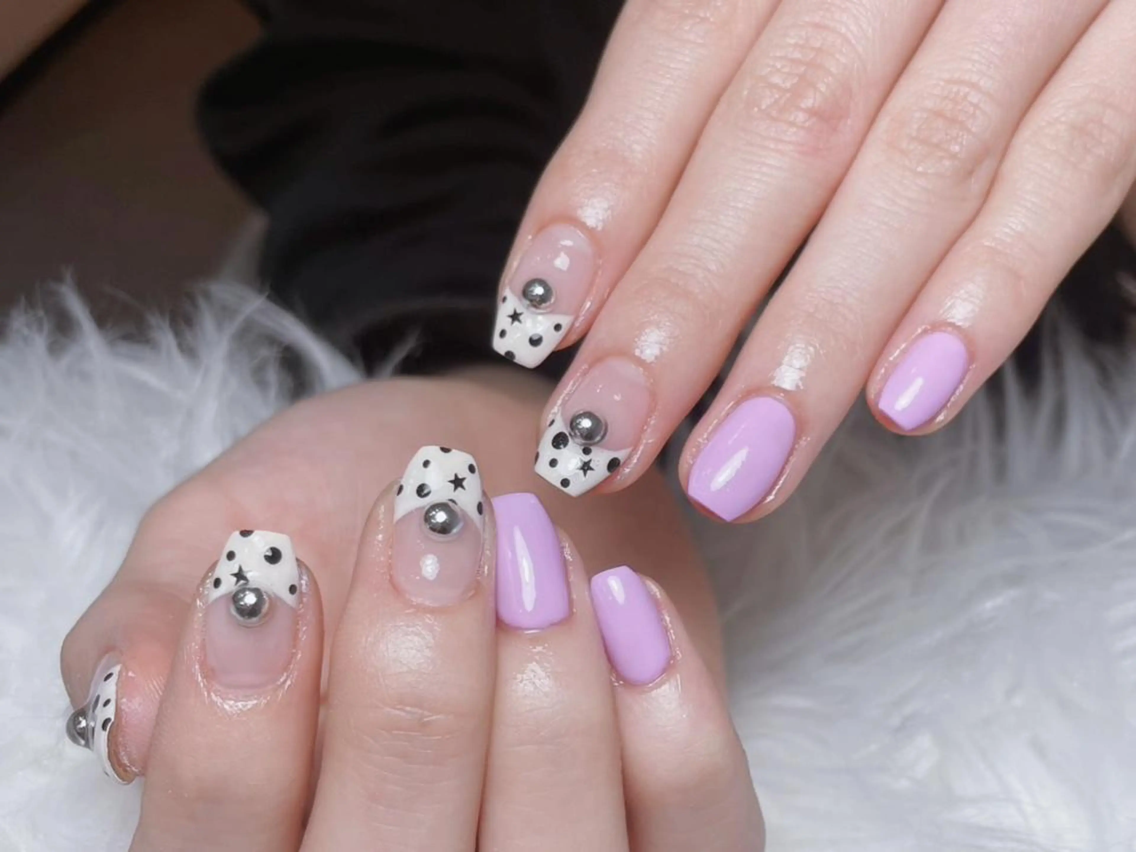 ネイル 長さ出し グラデーション 卒業式 キラキラネイル マグネットネイル YUNA Belle Nail 池袋のネイルデザイン