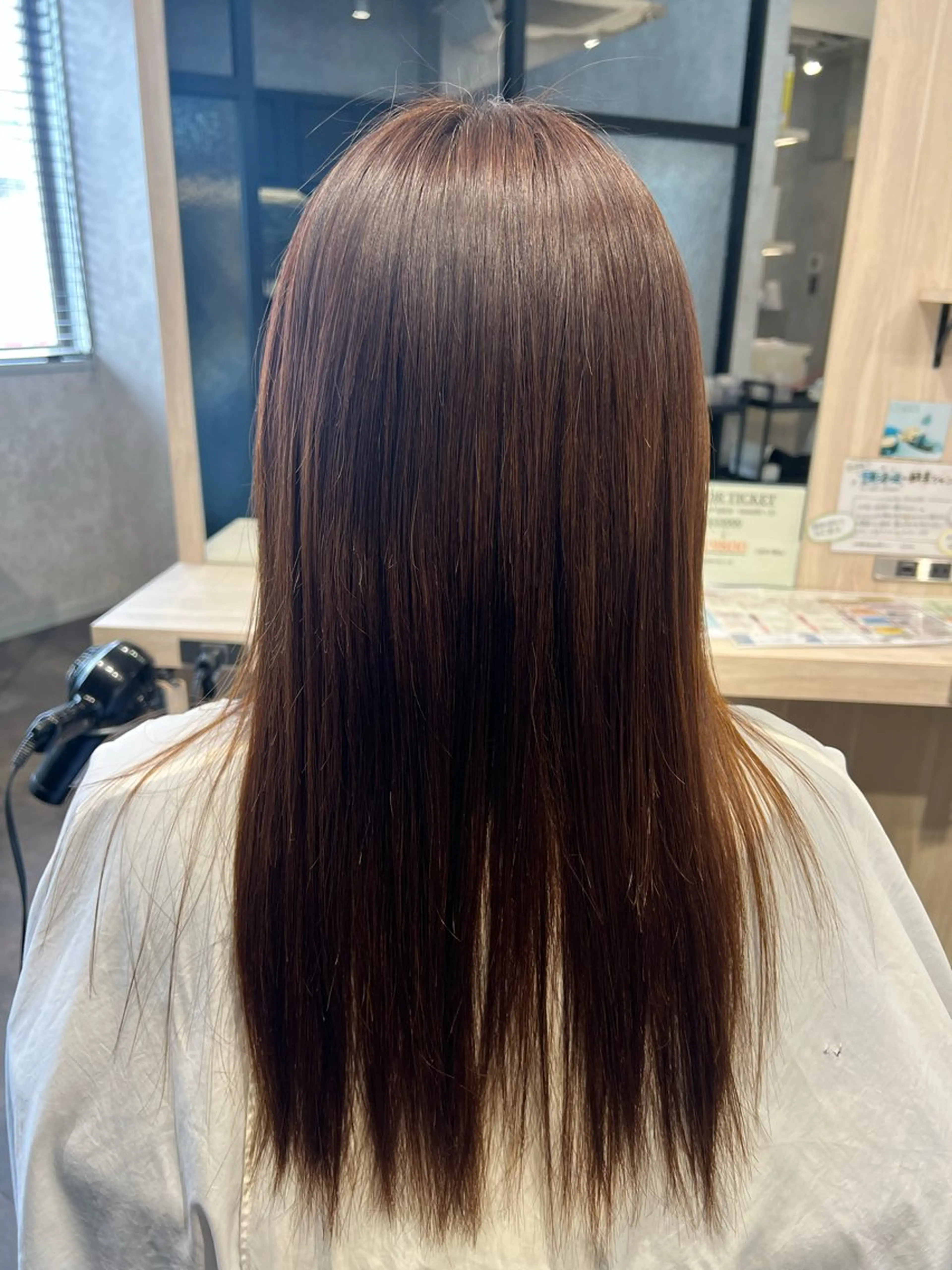 ロング 縮毛矯正 酸性ストレート 〆田 幸子のヘアスタイル