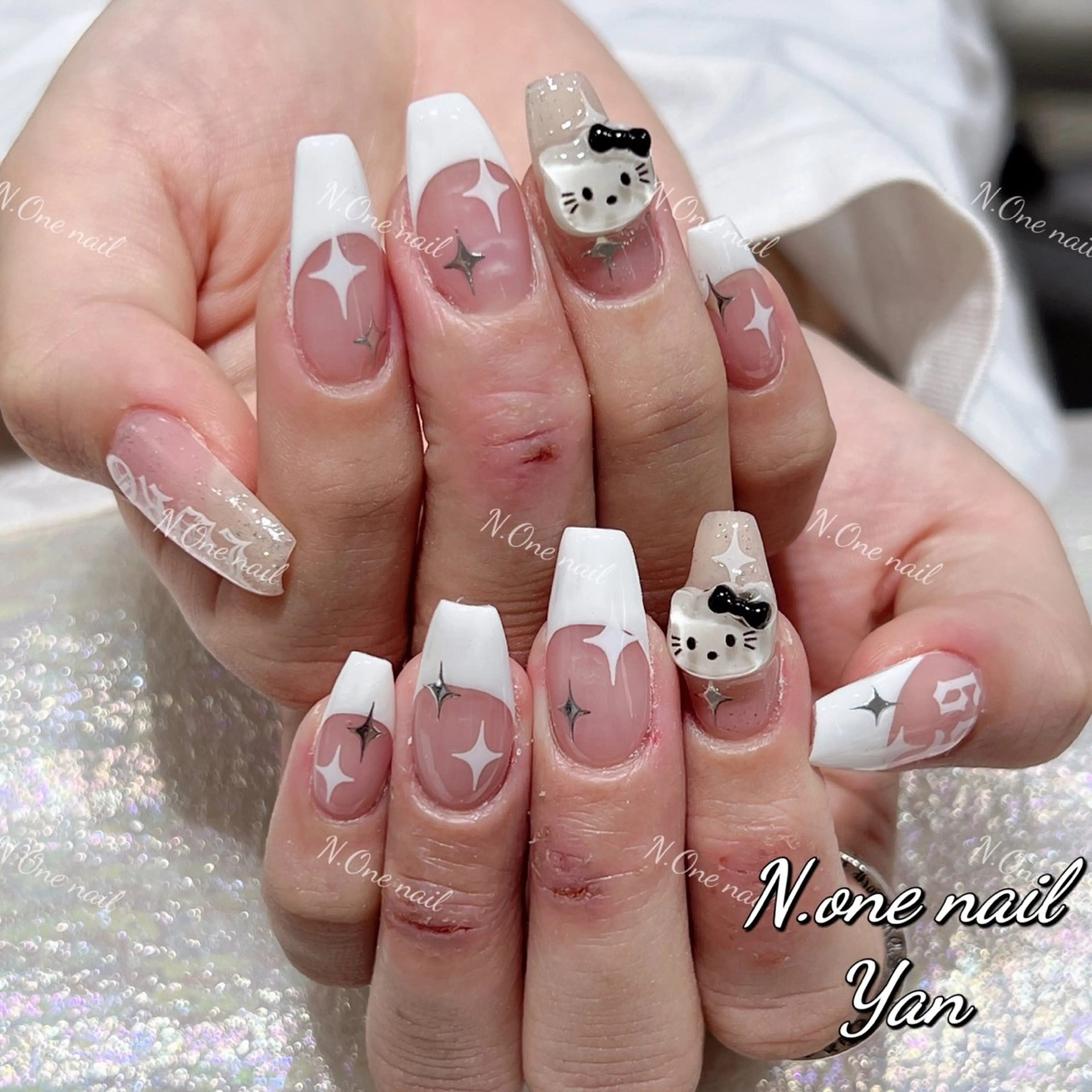 ネイル 長いだし/スカルプ/ パラシェルN.oneのネイルデザイン