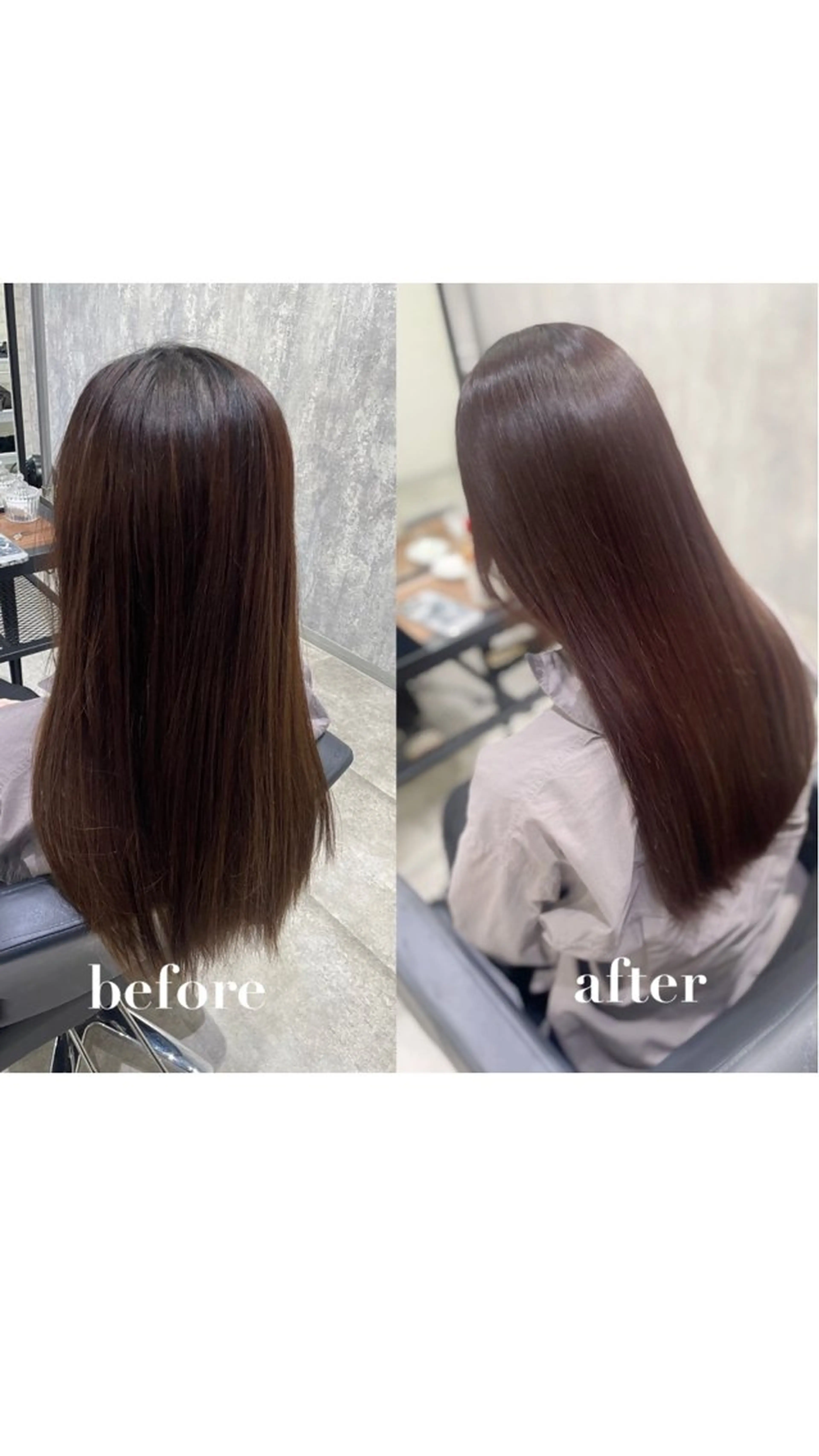 ロング ピンクブラウン 髪質改善 縮毛矯正 トリートメント カット ヘアカラー トリートメント 杉野🫧美髪🫧 Zina博多店長のヘアスタイル