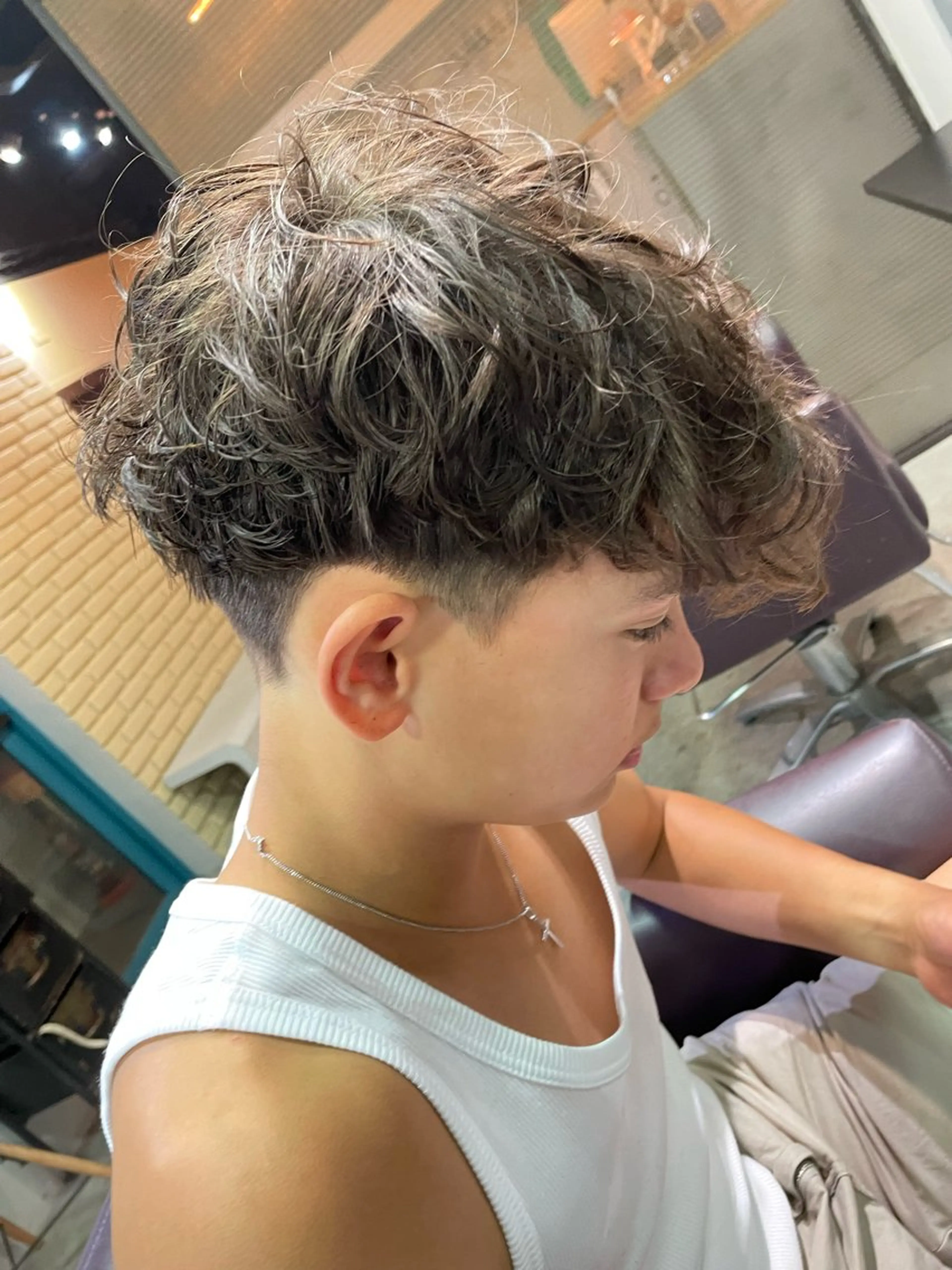 ショート パーマ カット ヘアセット 韓国/レイヤーカット 顔周り/廣瀬達哉のヘアスタイル