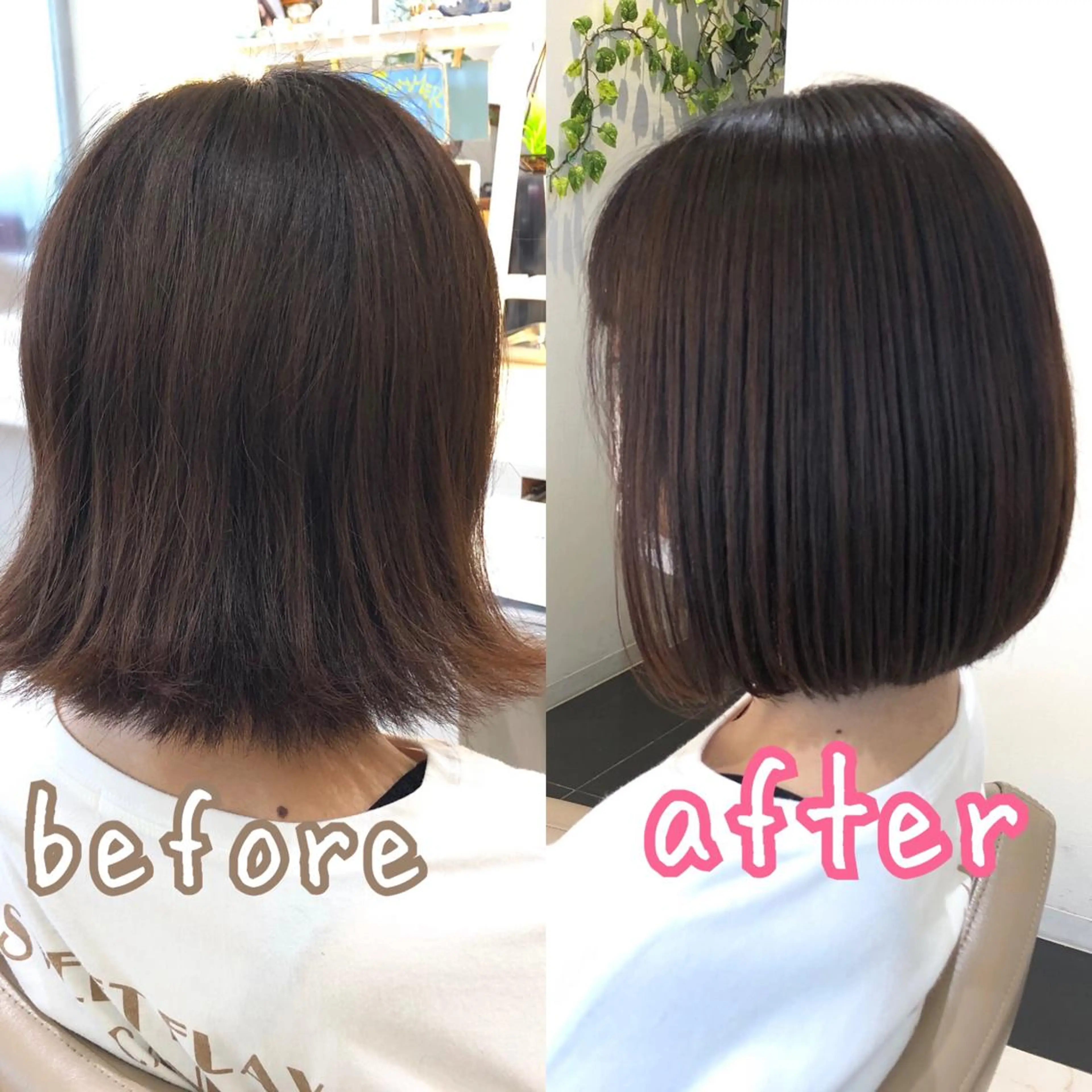 ショート パーマ 髪質改善 縮毛矯正 ストレートパーマ 安井　昴 💫ブリーチ縮毛矯正のヘアスタイル