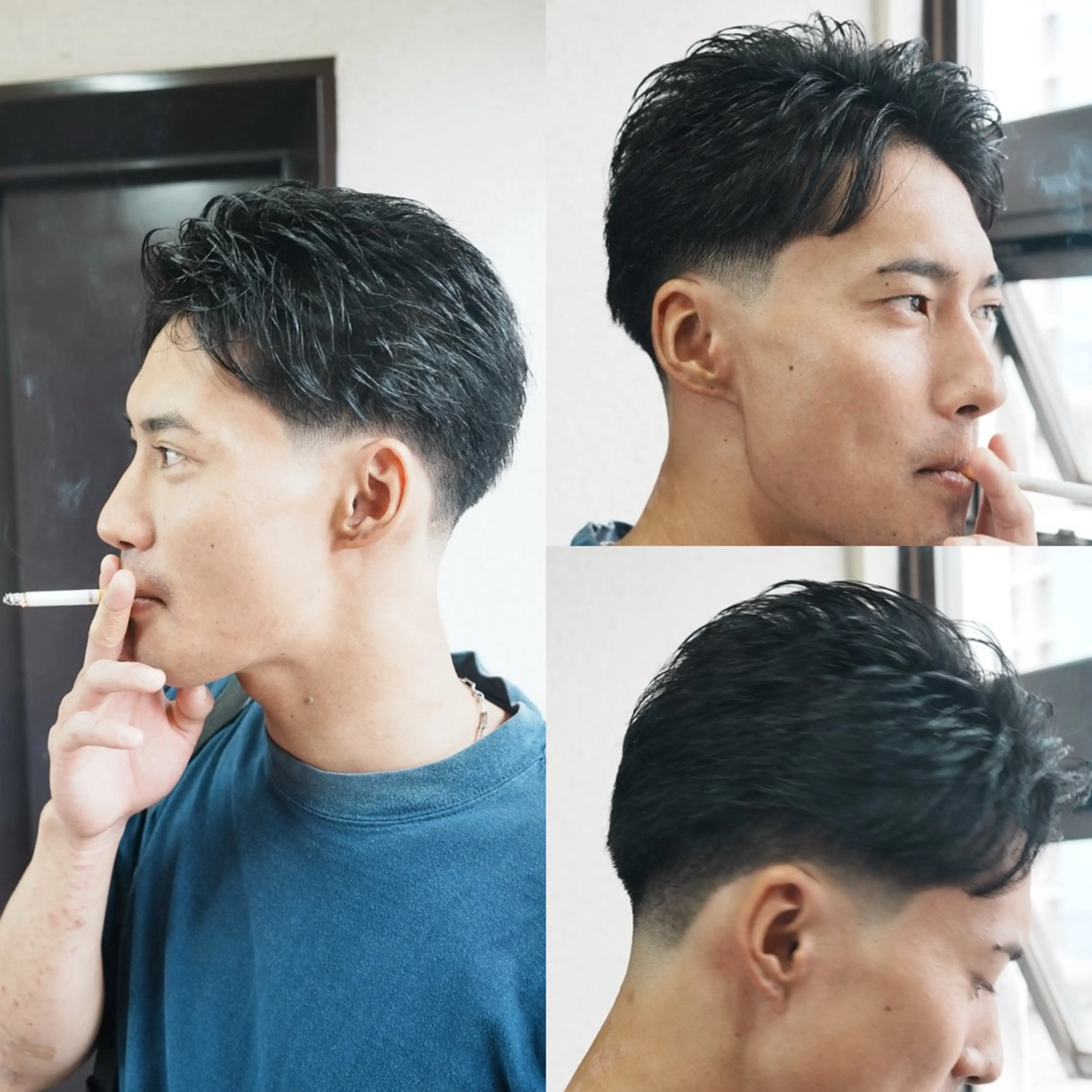 ミディアム パーマ メンズ ミディアムパーマ メンズパーマ ニュアンスパーマ カット パーマ トリートメント ヘアセット メンズサロン ANSWERのヘアスタイル
