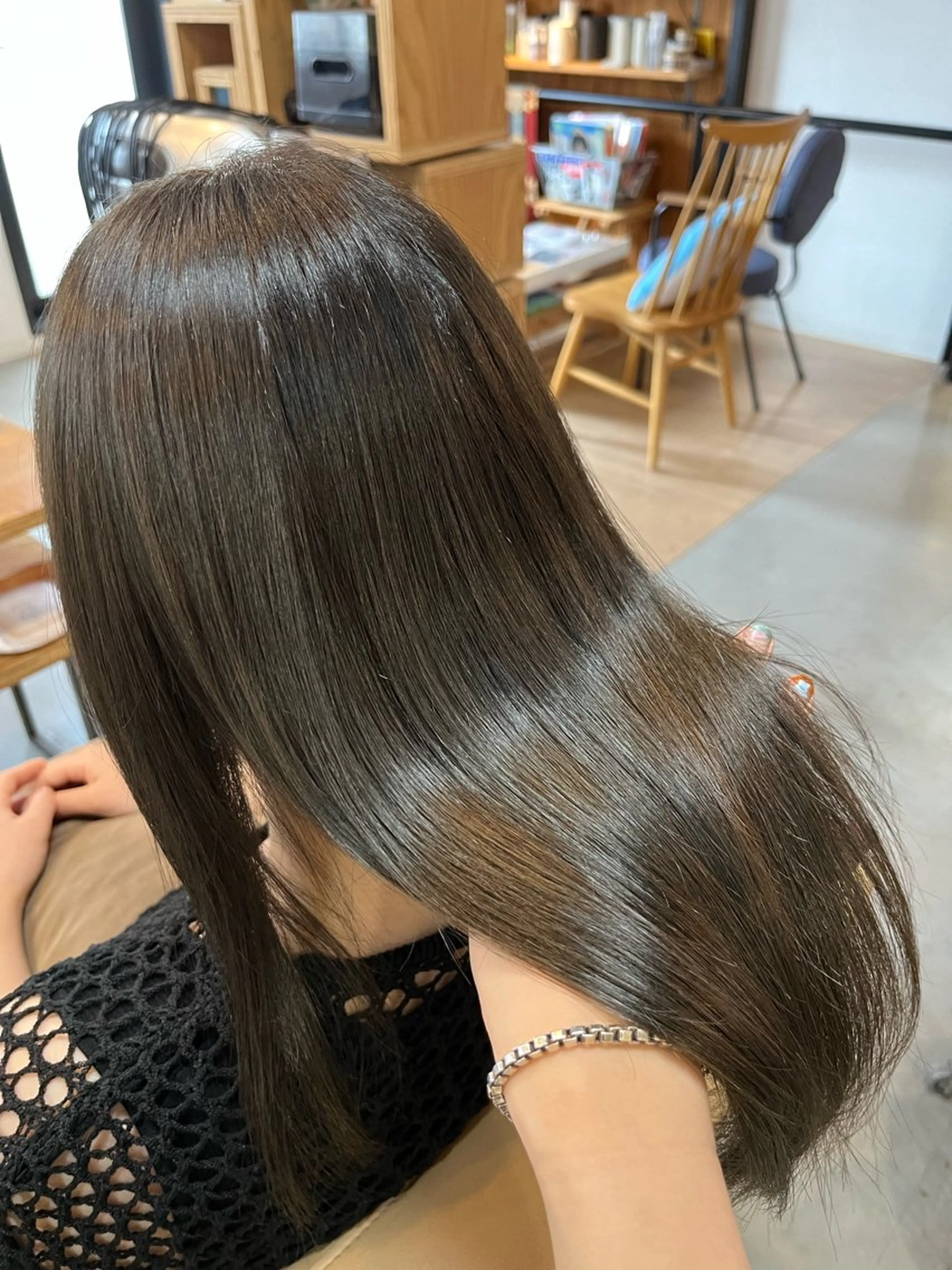 セミロング カット ヘアカラー トリートメント 阪神西宮★JUNO 川﨑温子のヘアスタイル