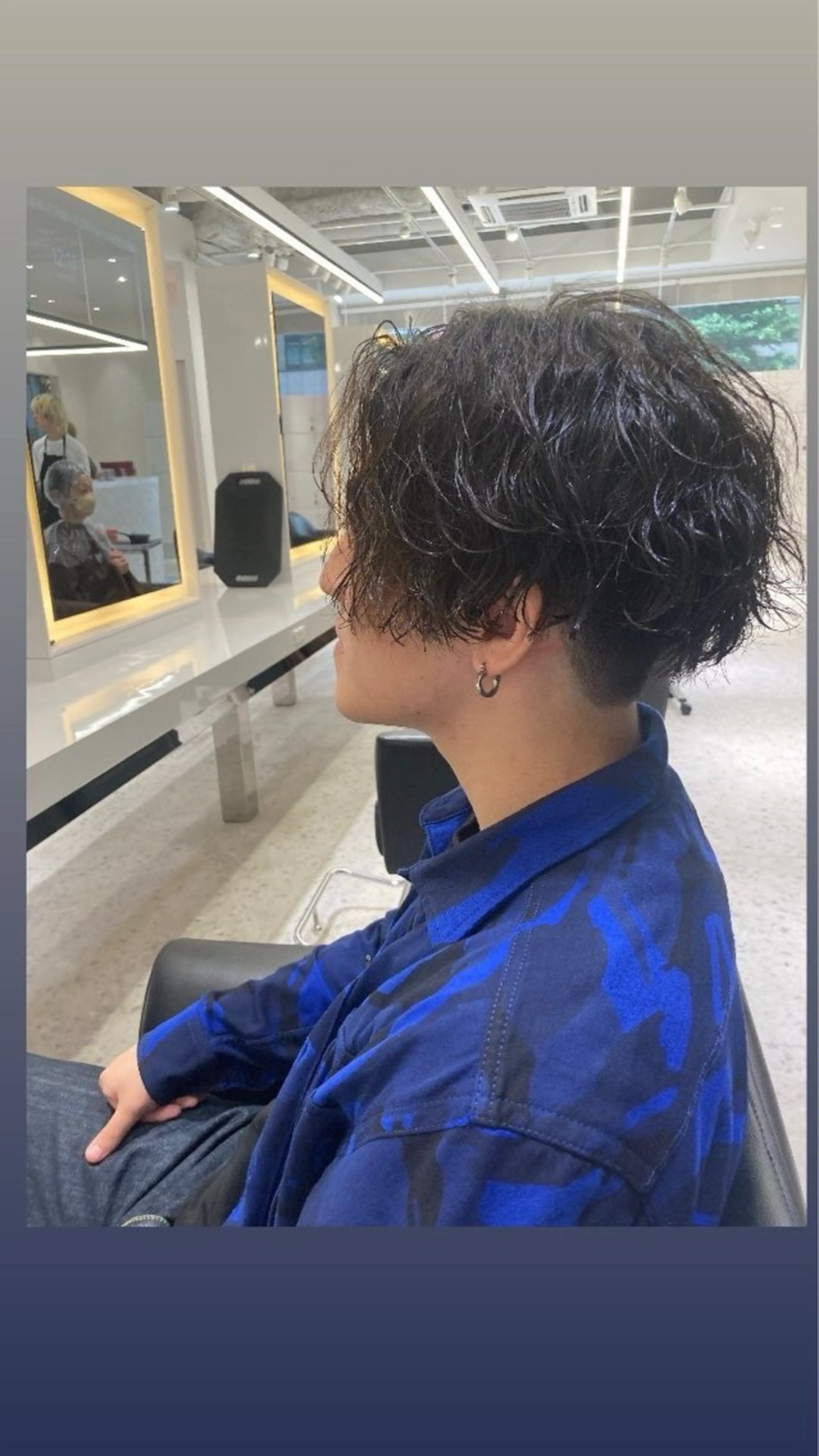 波巻きパーマの写真