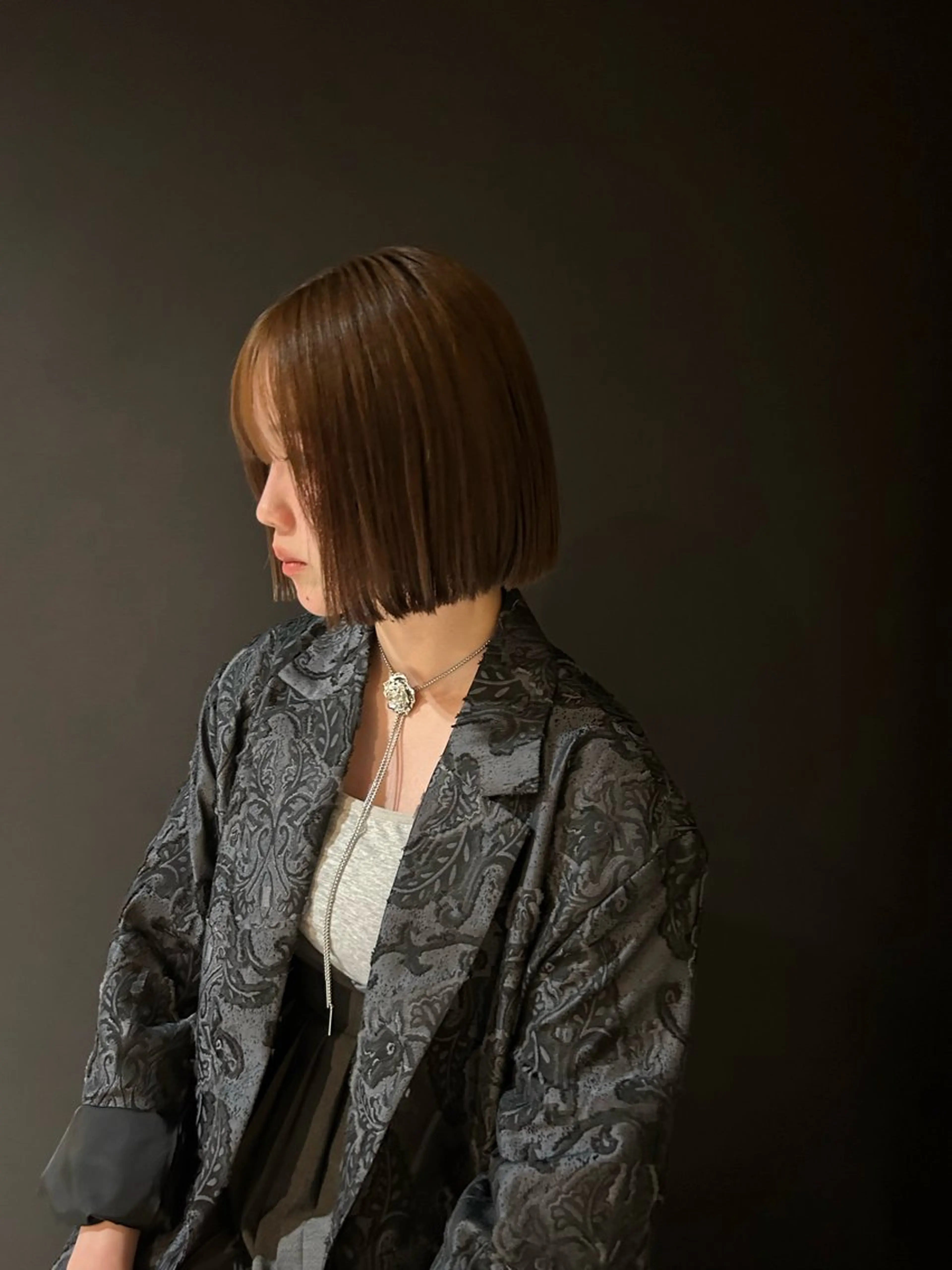 ミディアム カット ヘアカラー トリートメント 成田 渉太郎のヘアスタイル