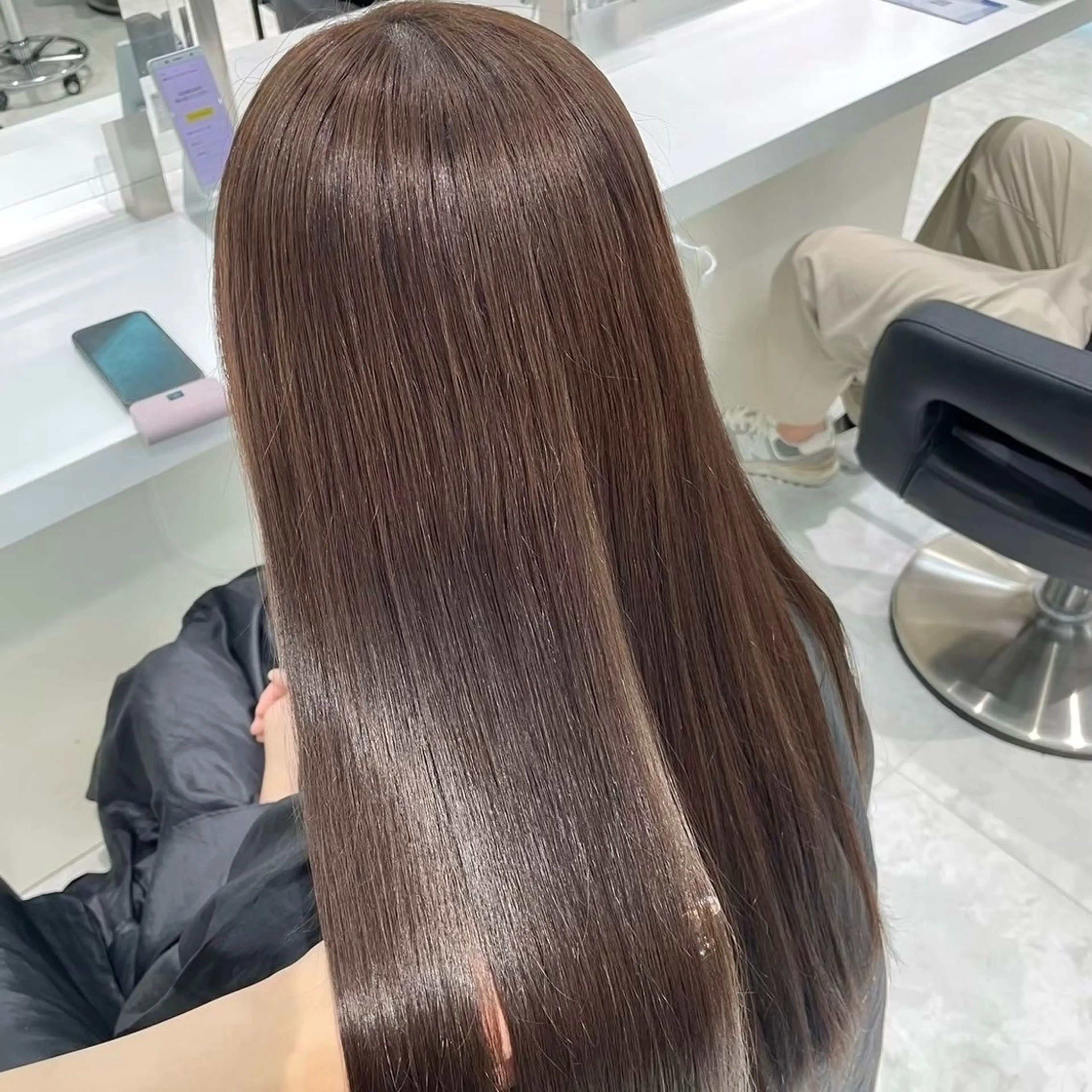 カラー ヘアカラー トリートメント 🤍ブリーチなし ブラウンhimi🤍のヘアスタイル