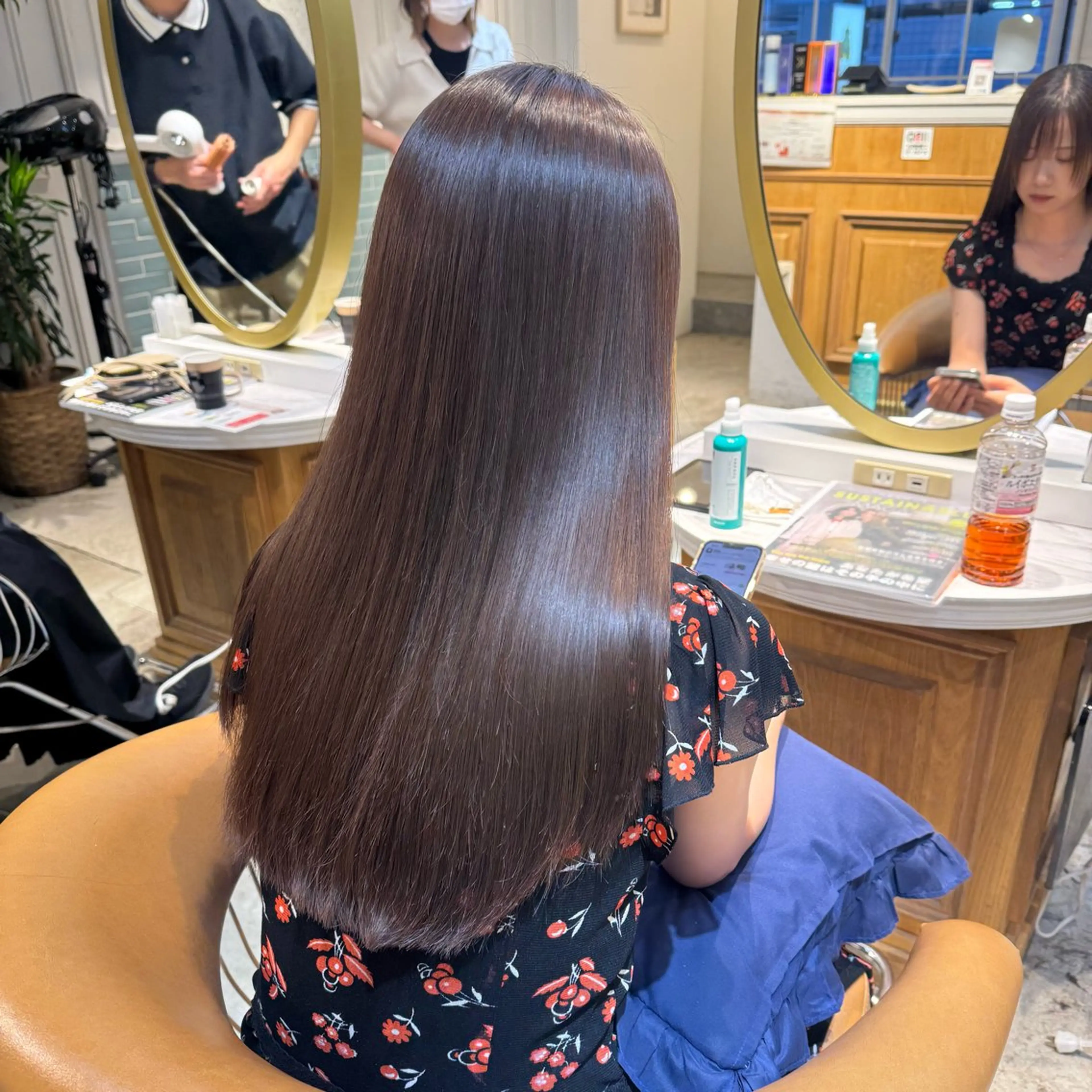 ロング 髪質改善 韓国風ヘア レイヤーカット ロング 縮毛矯正 カット ヘアカラー 縮毛矯正 トリートメント ヘアセット 髪質改善/ボブ /韓国/erikoのヘアスタイル