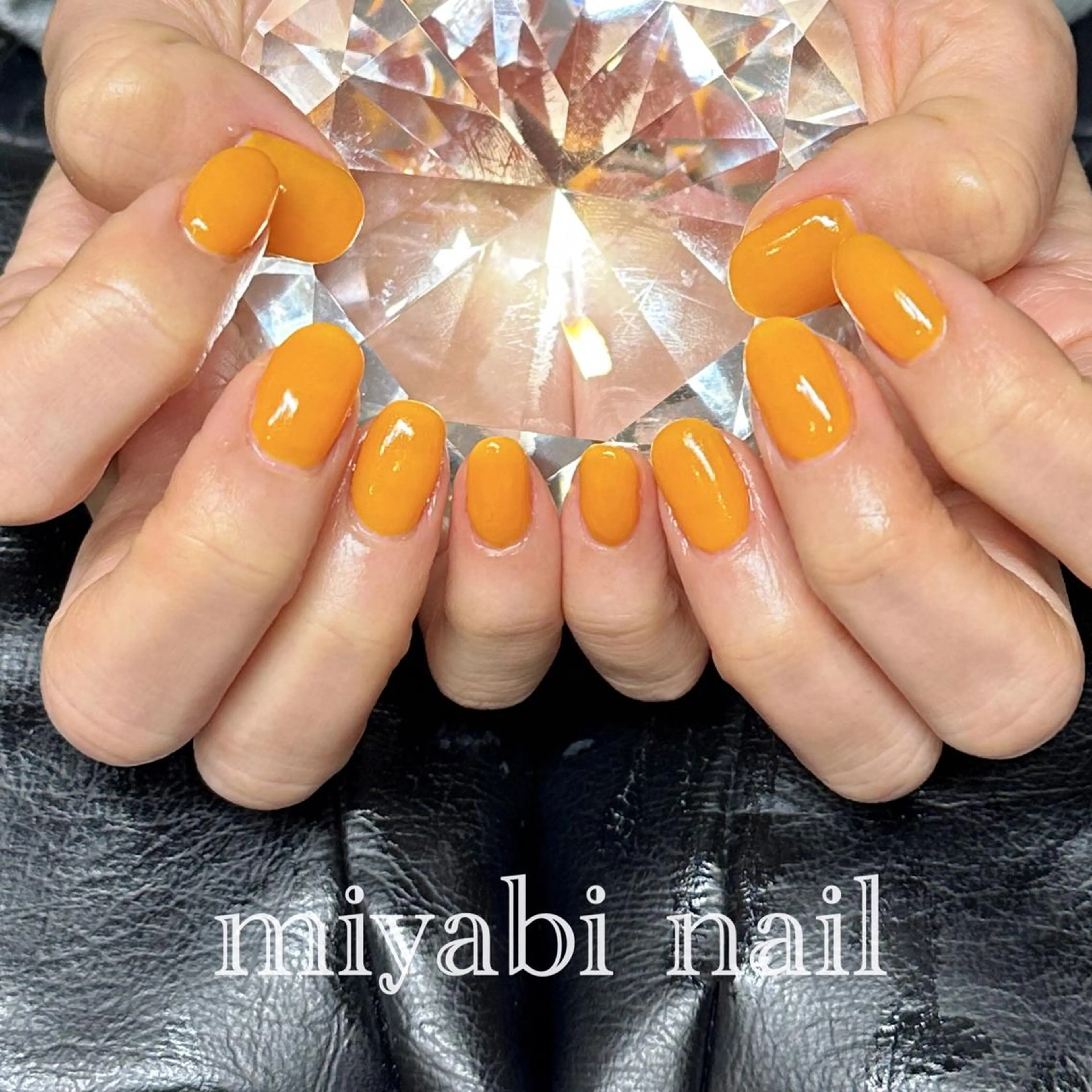 ネイル ワンカラーネイル シンプルネイル 春ネイル 黄色 ハンドネイル miyabi nail 桂川駅近くのネイルデザイン
