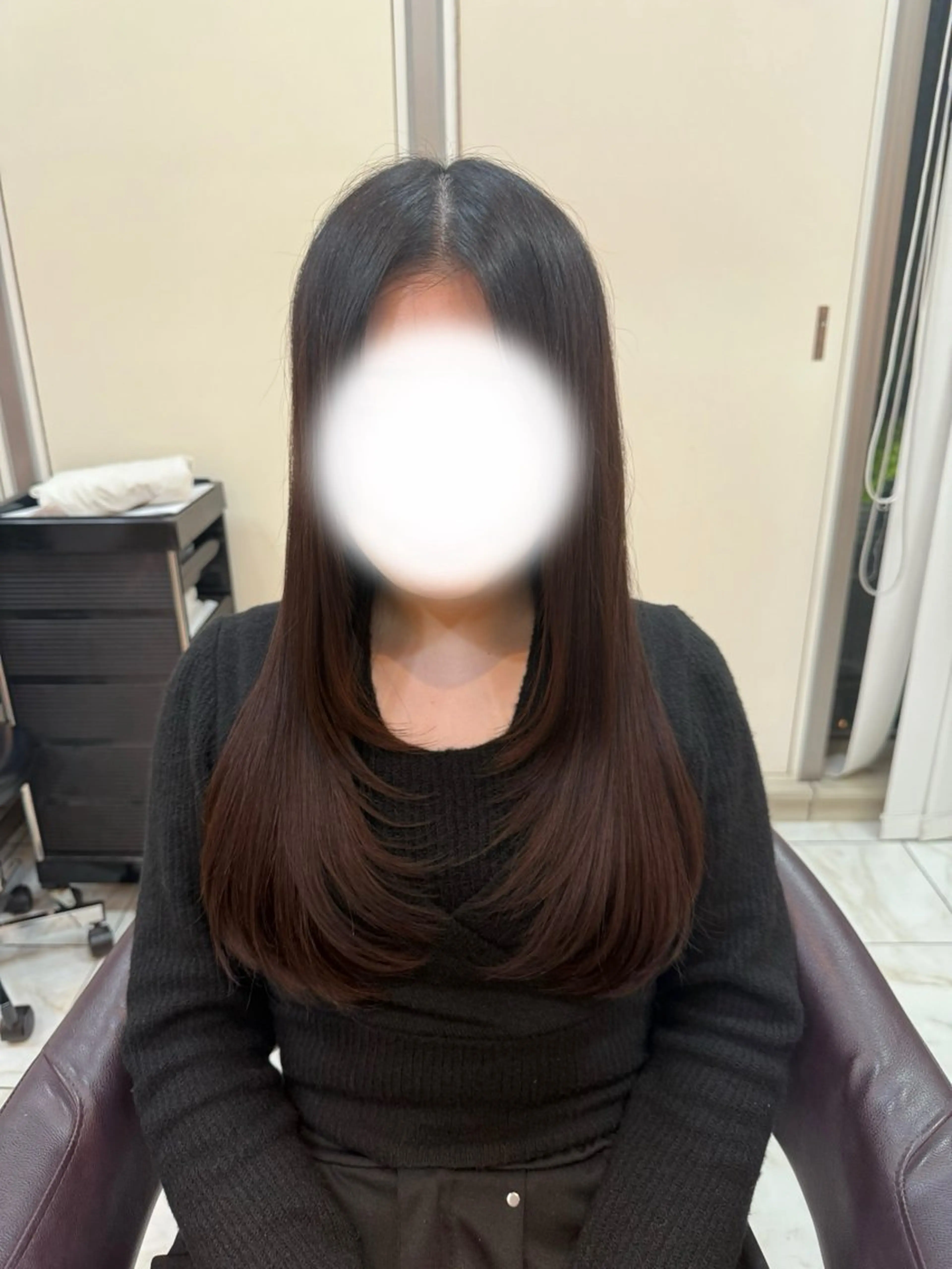 ロング 粕谷 夕華のヘアスタイル