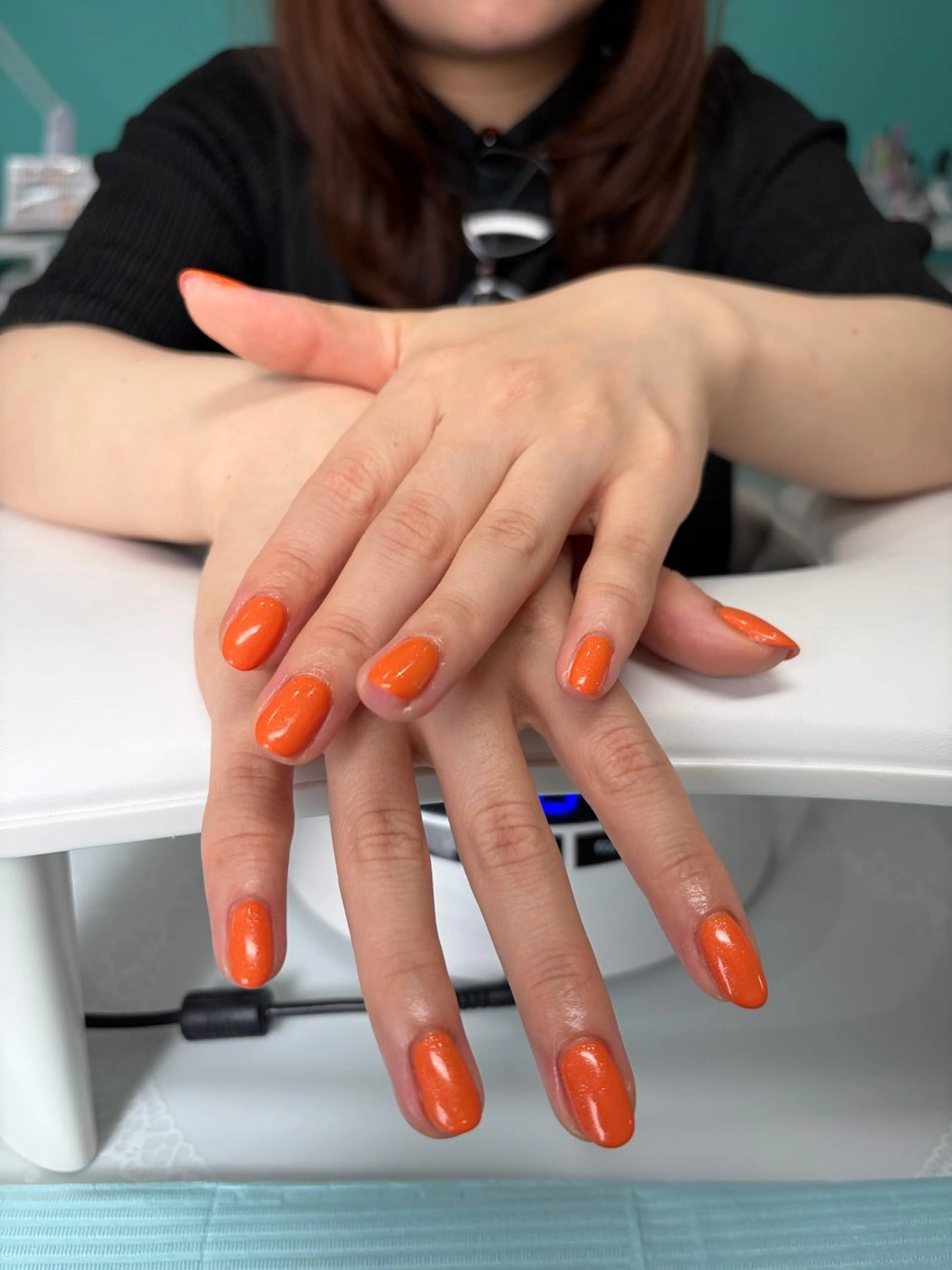 ネイル オレンジ ハンドネイル Mermaid Nail saraのネイルデザイン