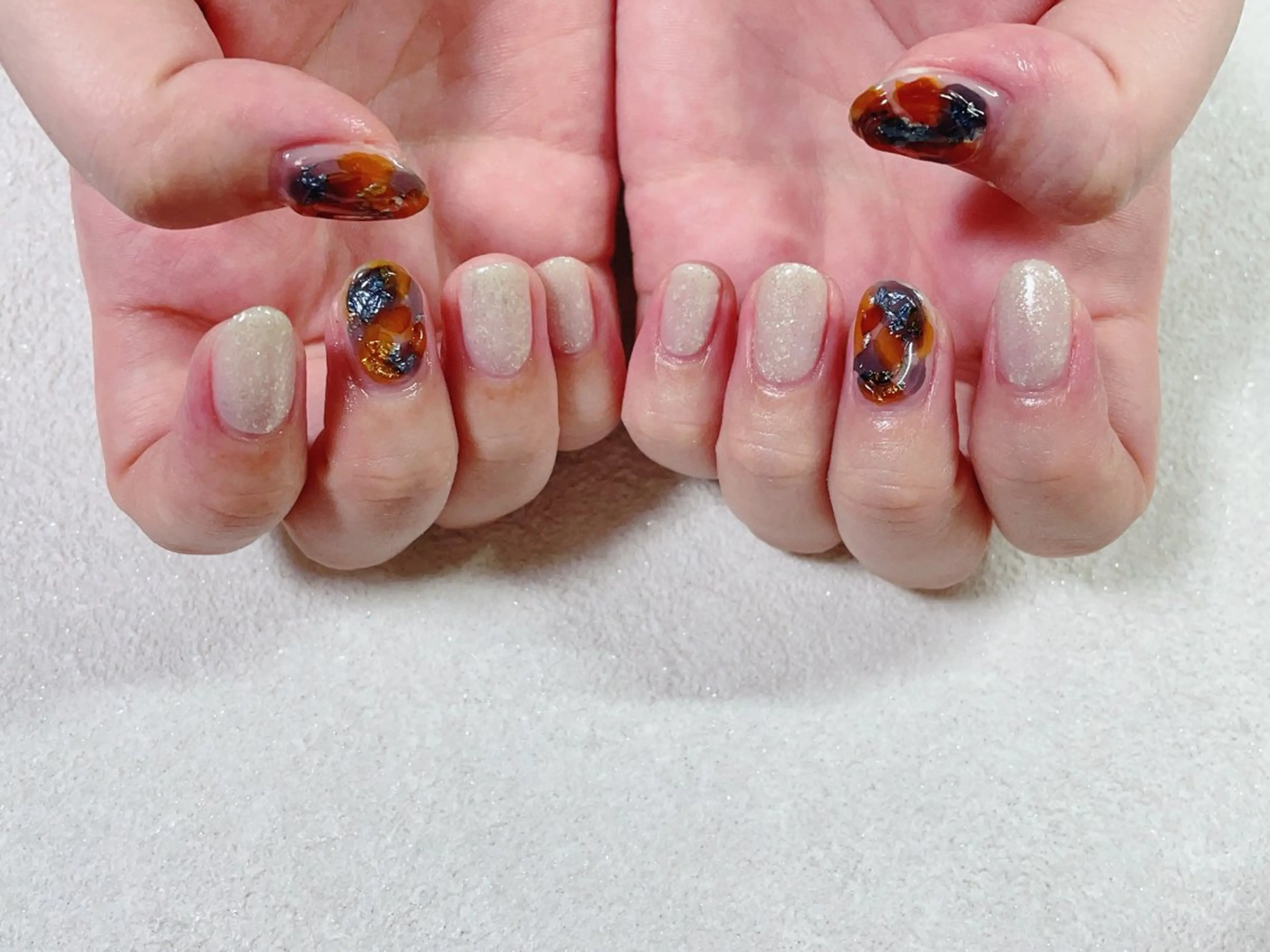 ネイル オーロラネイル フラワーネイル フットネイル フレンチネイル ジェルネイル ハンドネイル kikinail 溝の口のネイルデザイン