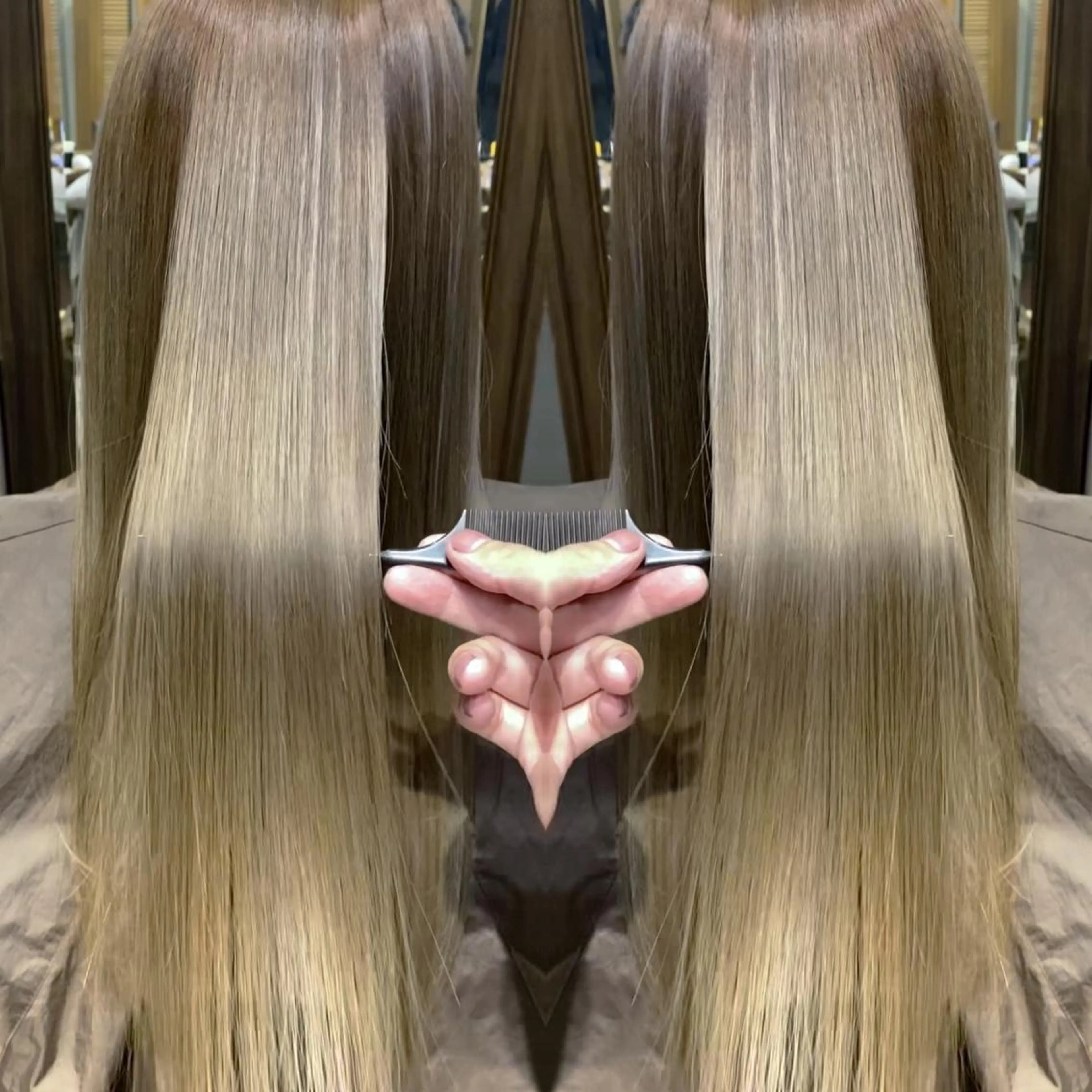 ロング カラー ハイトーンカラー 比嘉 翼のヘアスタイル
