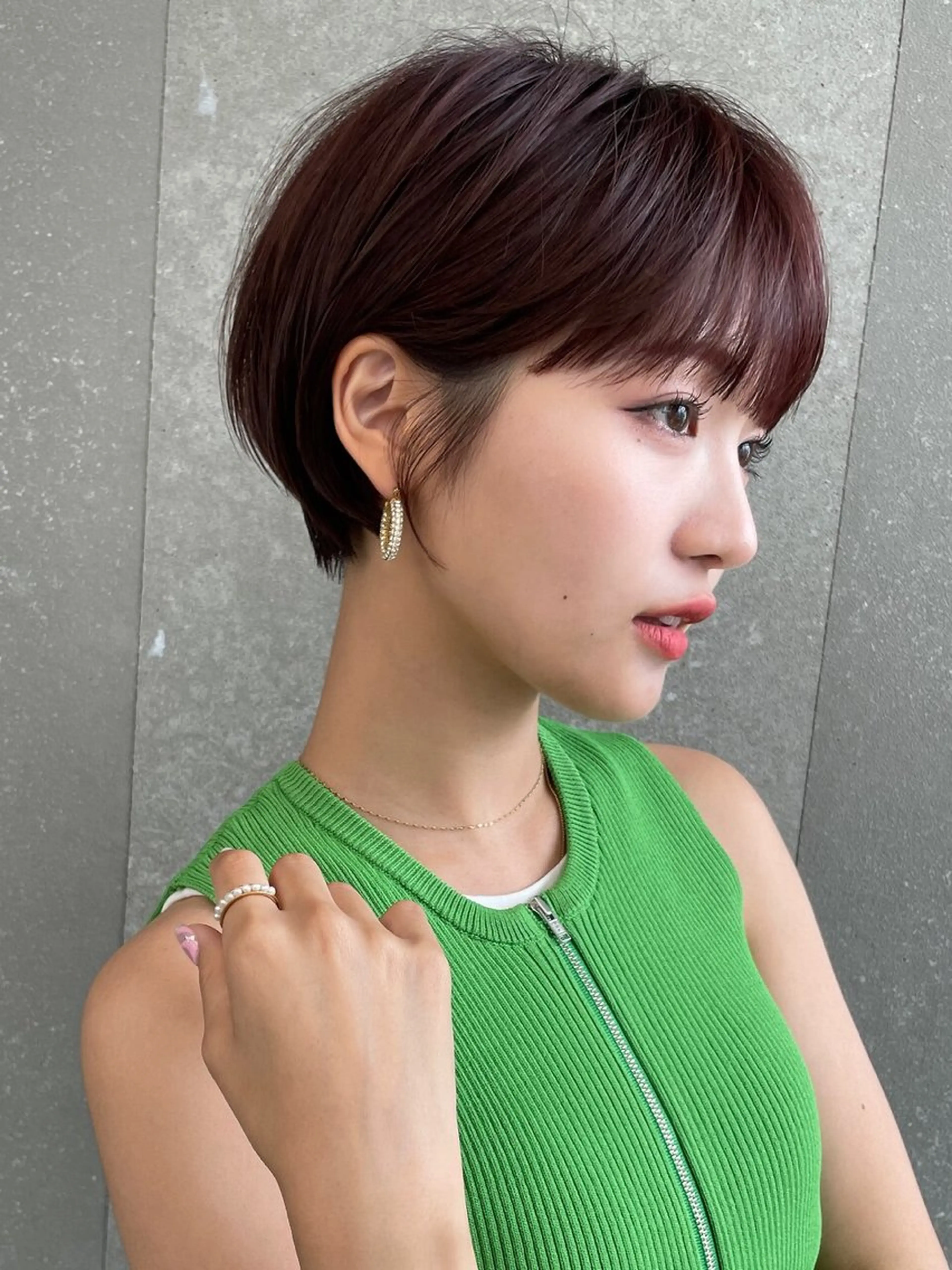 ショート カラー カット ヘアカラー トリートメント Lond Bloom 天神ショート/ボブのヘアスタイル