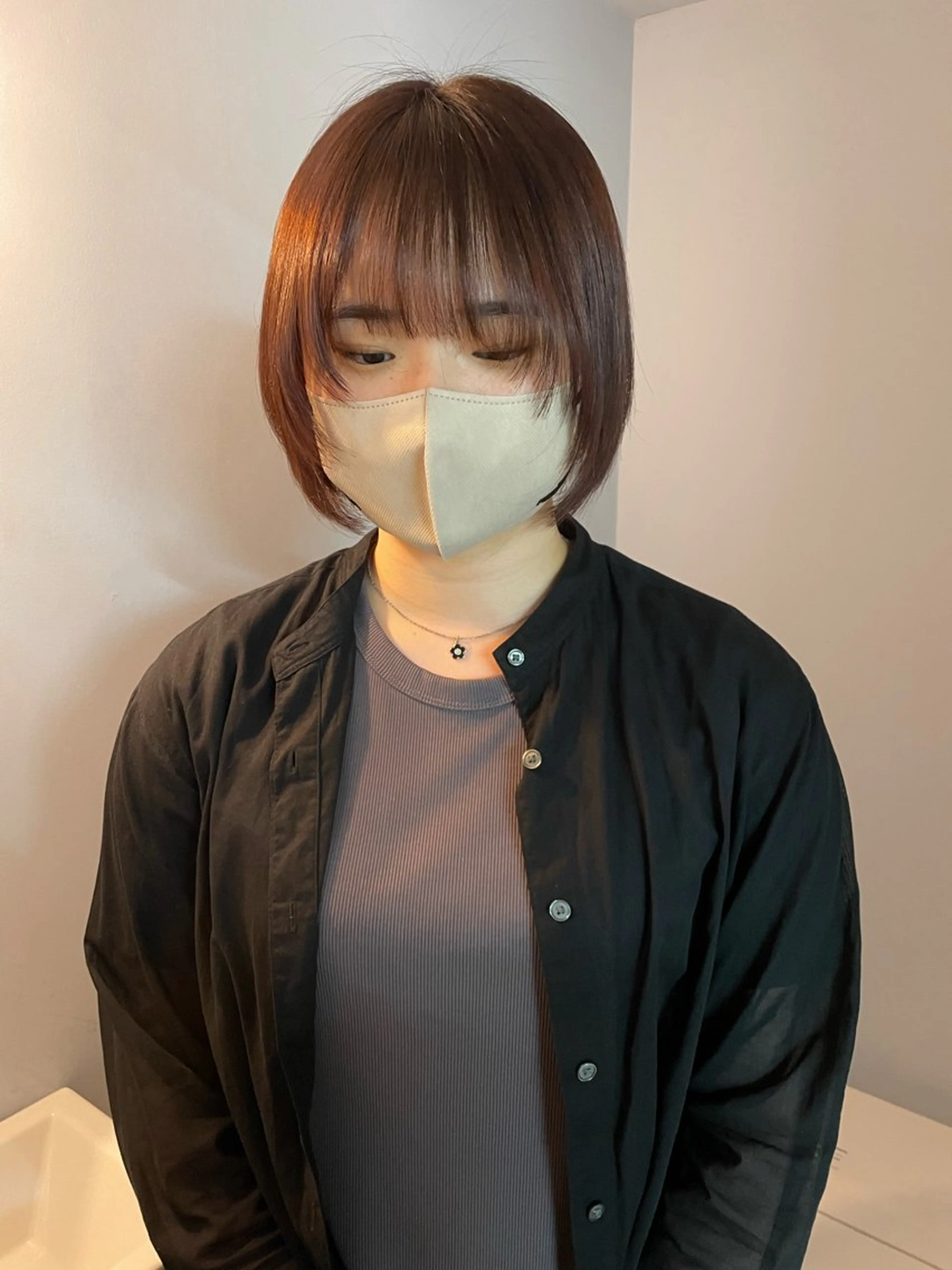 ショート 縮毛矯正 カットモデル/ ハイトーン/ゆうあのヘアスタイル