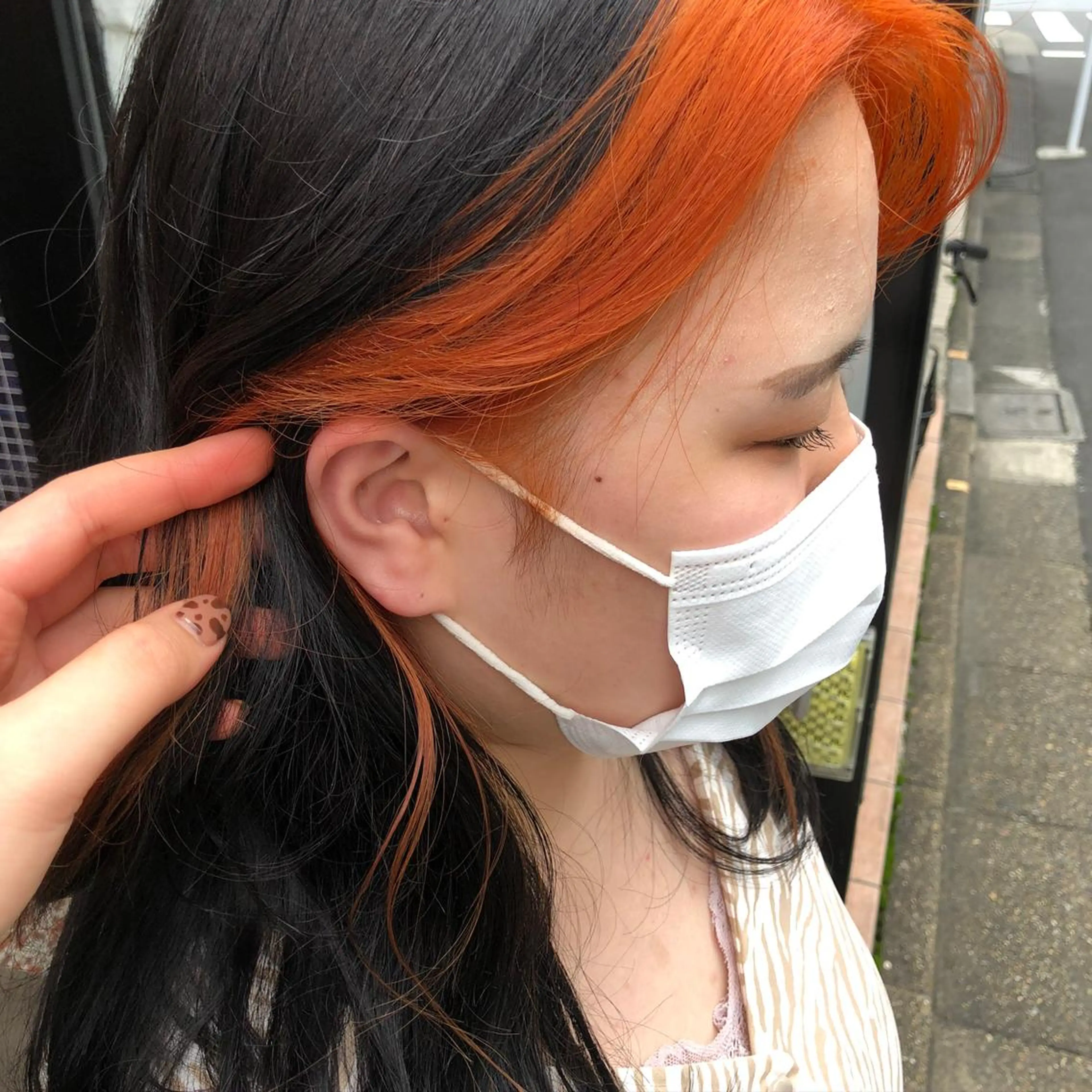 セミロング カラー ヘアアレンジ アンククロス渋谷【ANKH CROSS】所属・韓国ヘア┊︎レイヤー ┊︎haruka🌙のヘアスタイル