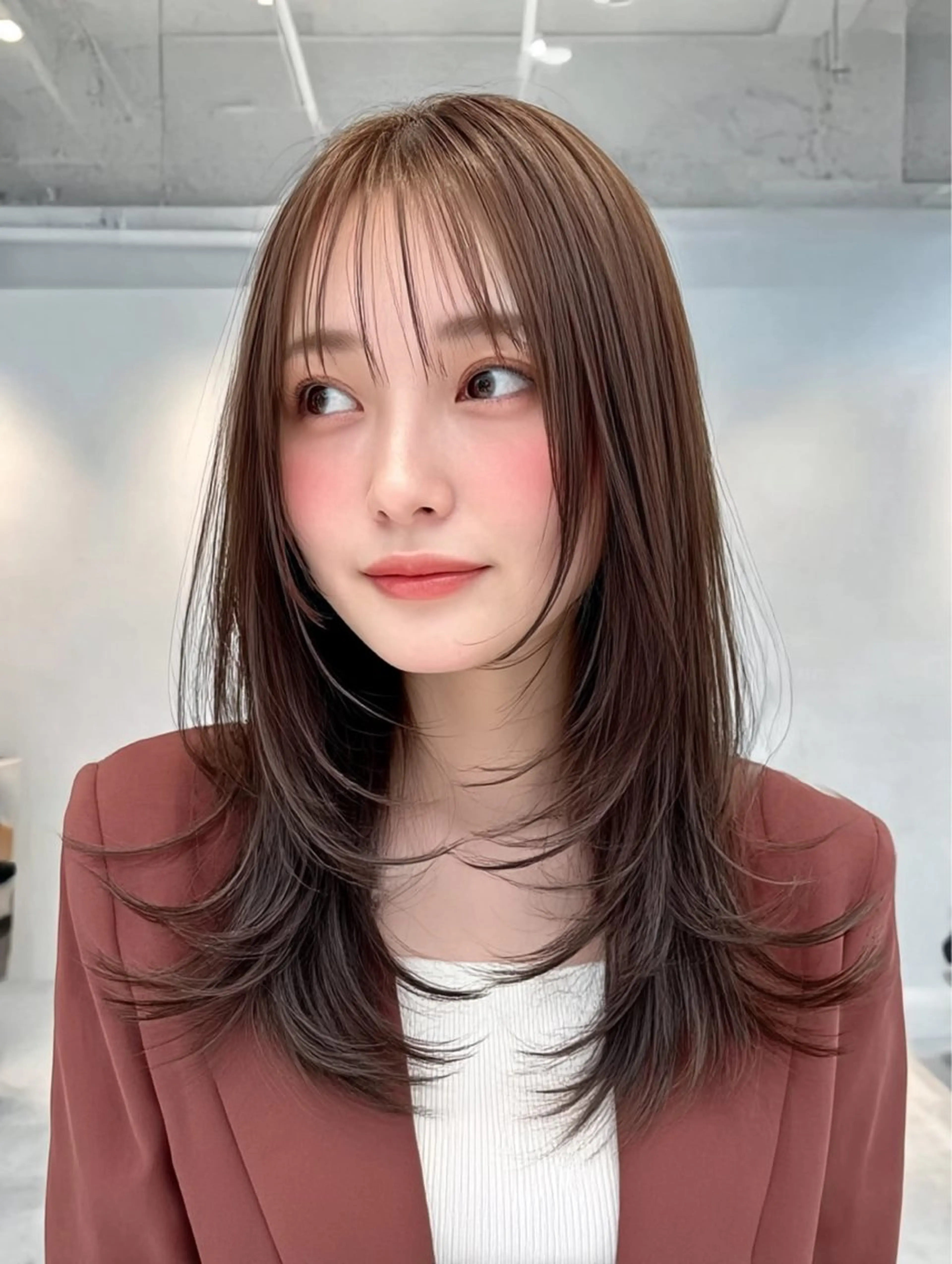 ロング レイヤーカット 北川大輔🌟 小顔レイヤーカットのヘアスタイル