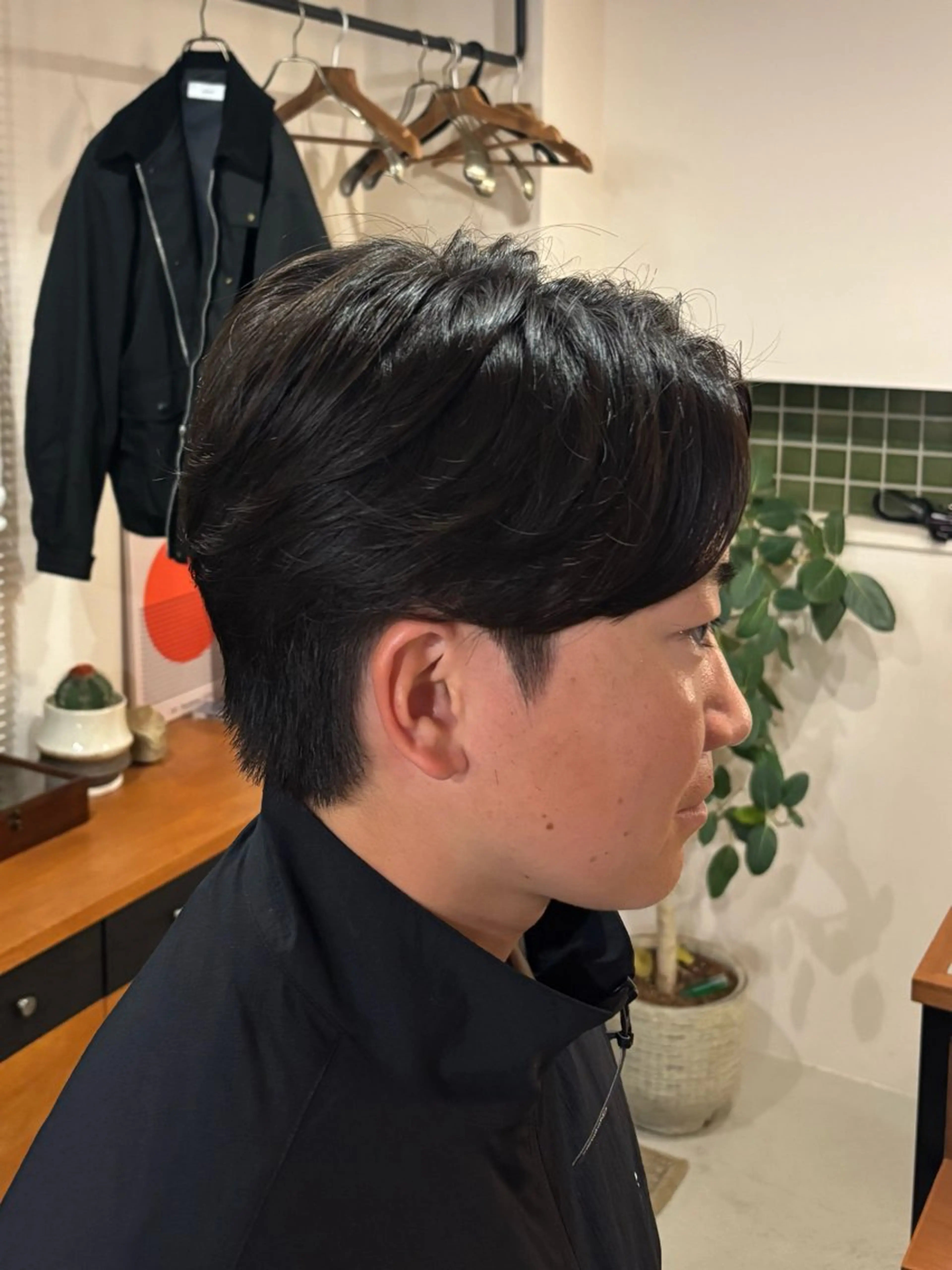 パーマ メンズ カット パーマ 河辺 璃久のヘアスタイル