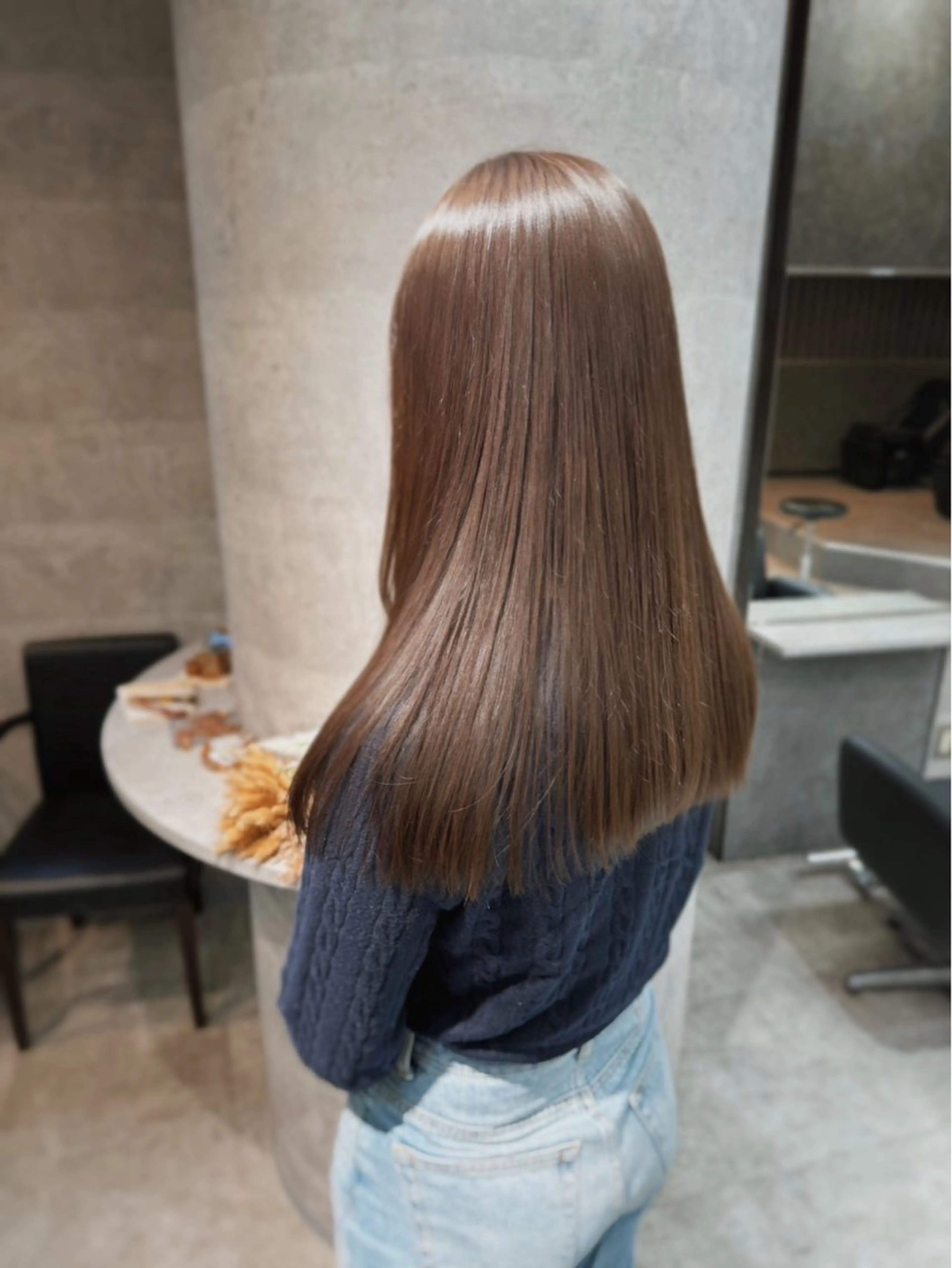 セミロング くびれヘア 顔周りカット 髪質改善 韓国風ヘア レイヤーカット カット ヘアカラー トリートメント lana hair 新宿/髪質改善/韓国のヘアスタイル