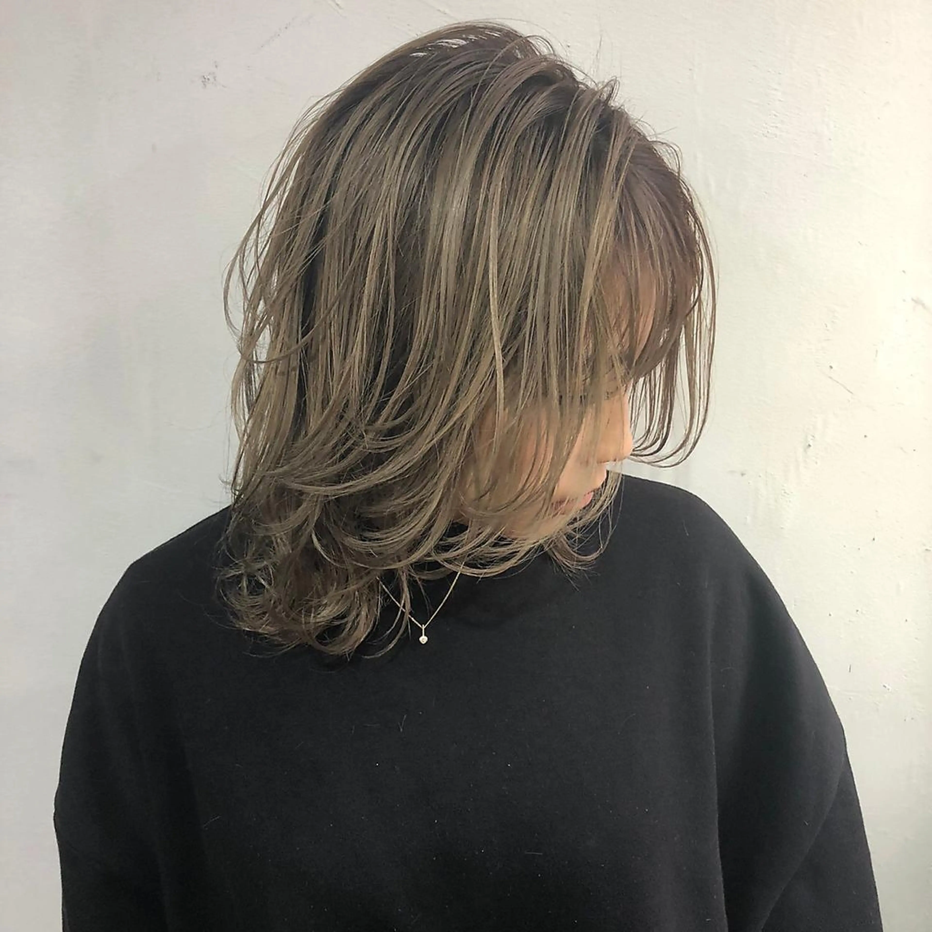 ミディアム カラー ボブレイヤー ボブ レイヤーカット ☆est hair☆ 新宿ナプラスタジオのヘアスタイル