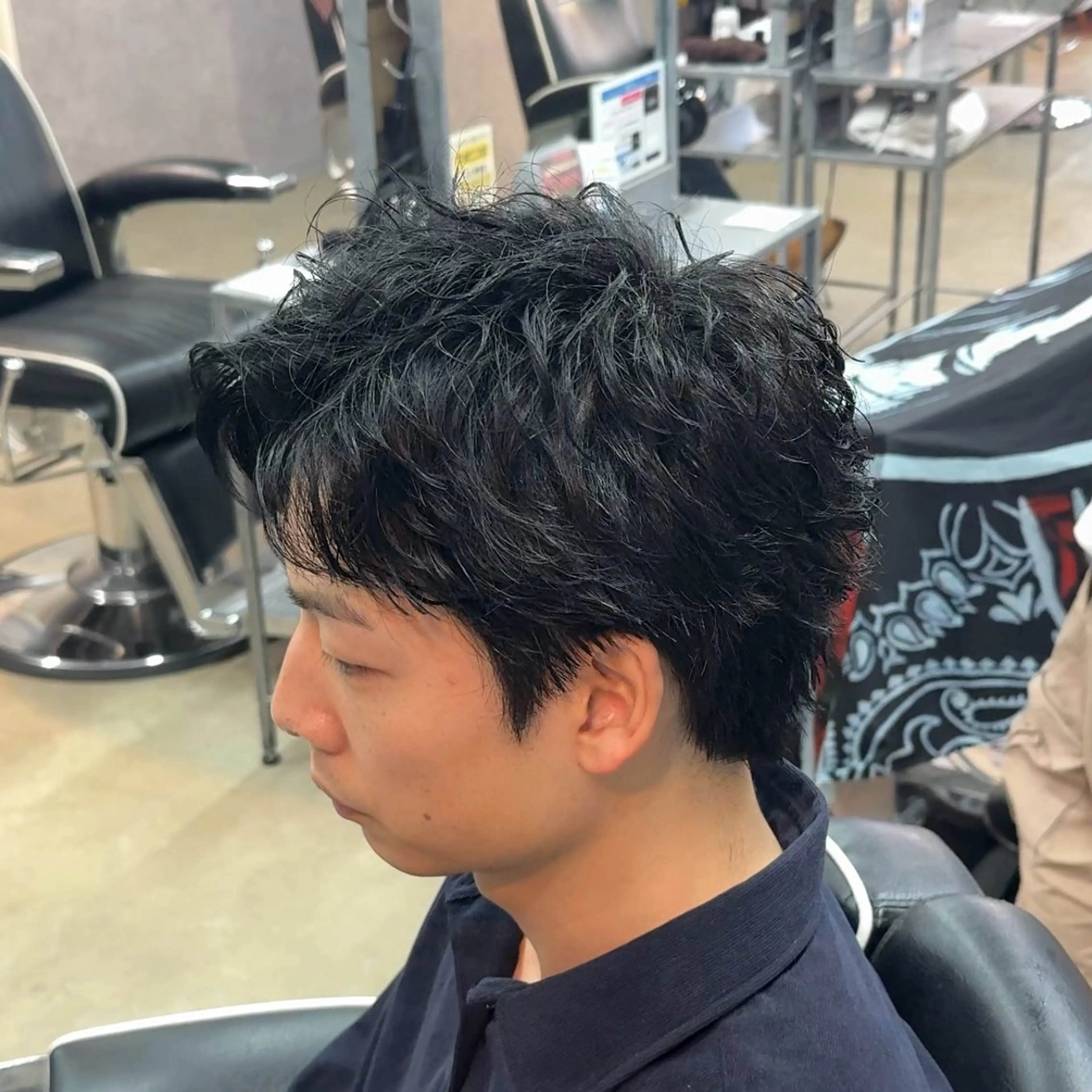 ショート パーマ ヘアアレンジ メンズ MENIN メンズ サロン　望月　涼太のヘアスタイル
