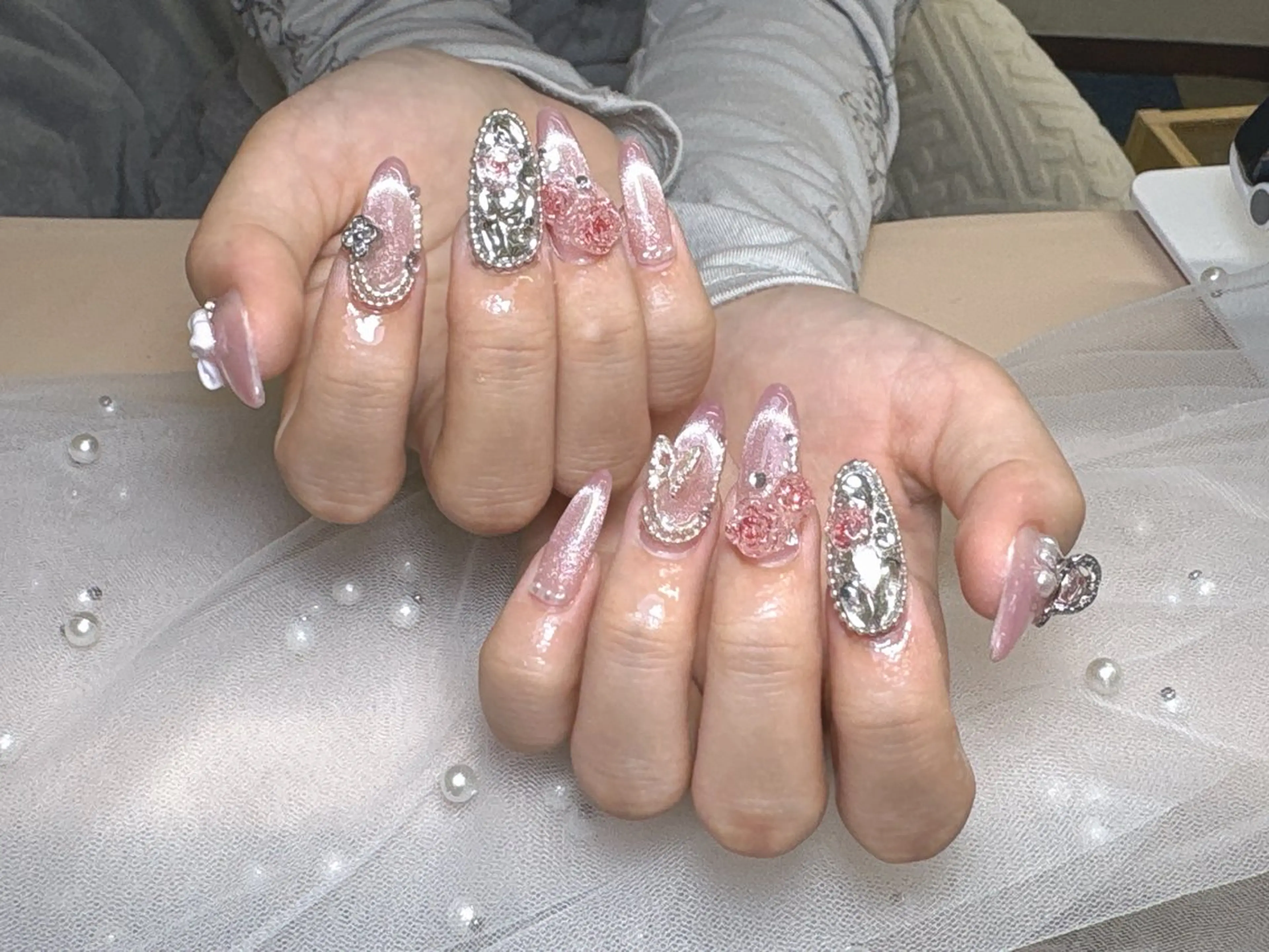 ネイル Chiara 長さだしのネイルデザイン