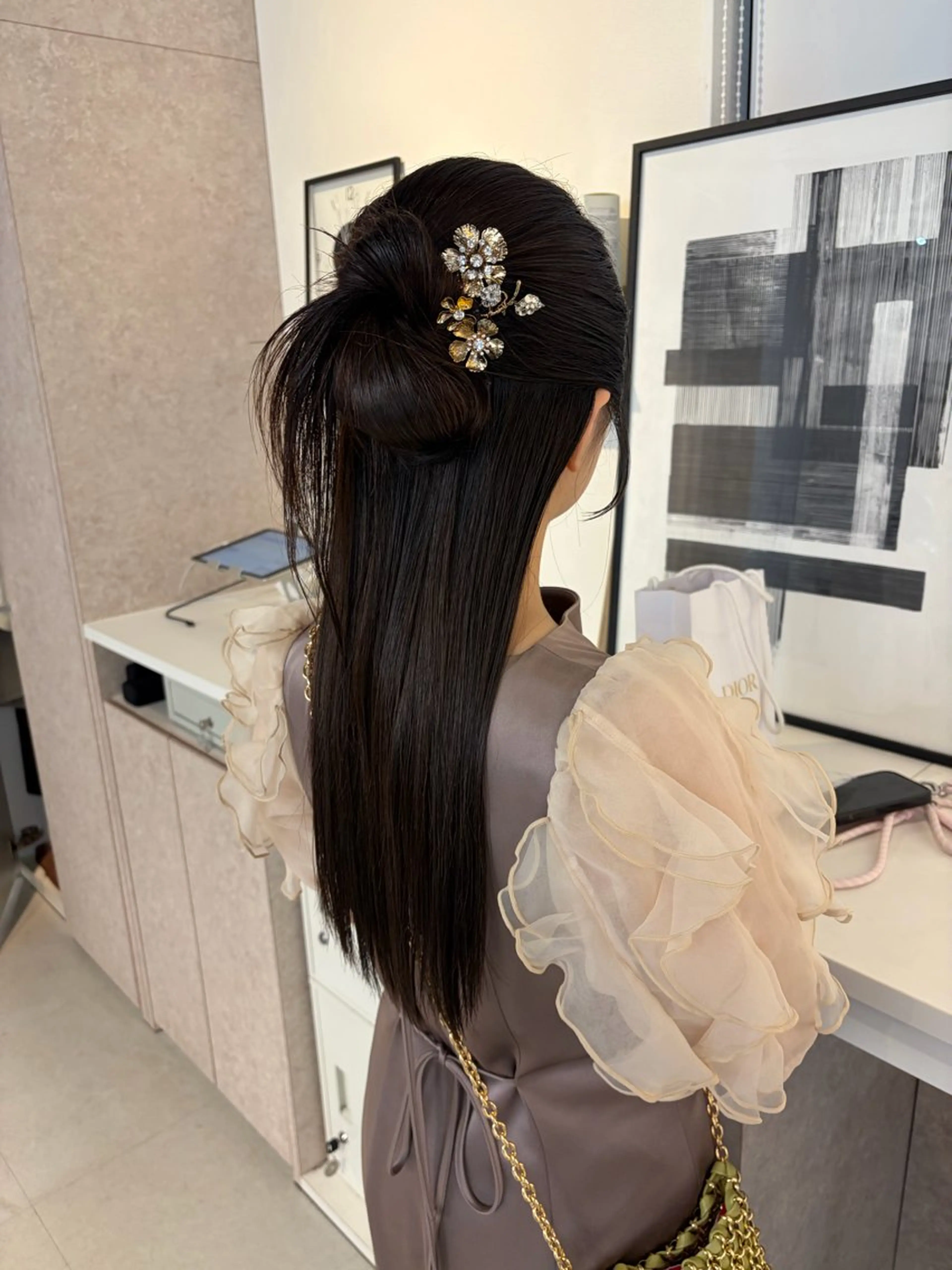 ロング ヘアセット ✨色持ちの良い艶 カラー✨蟹江真世のヘアスタイル