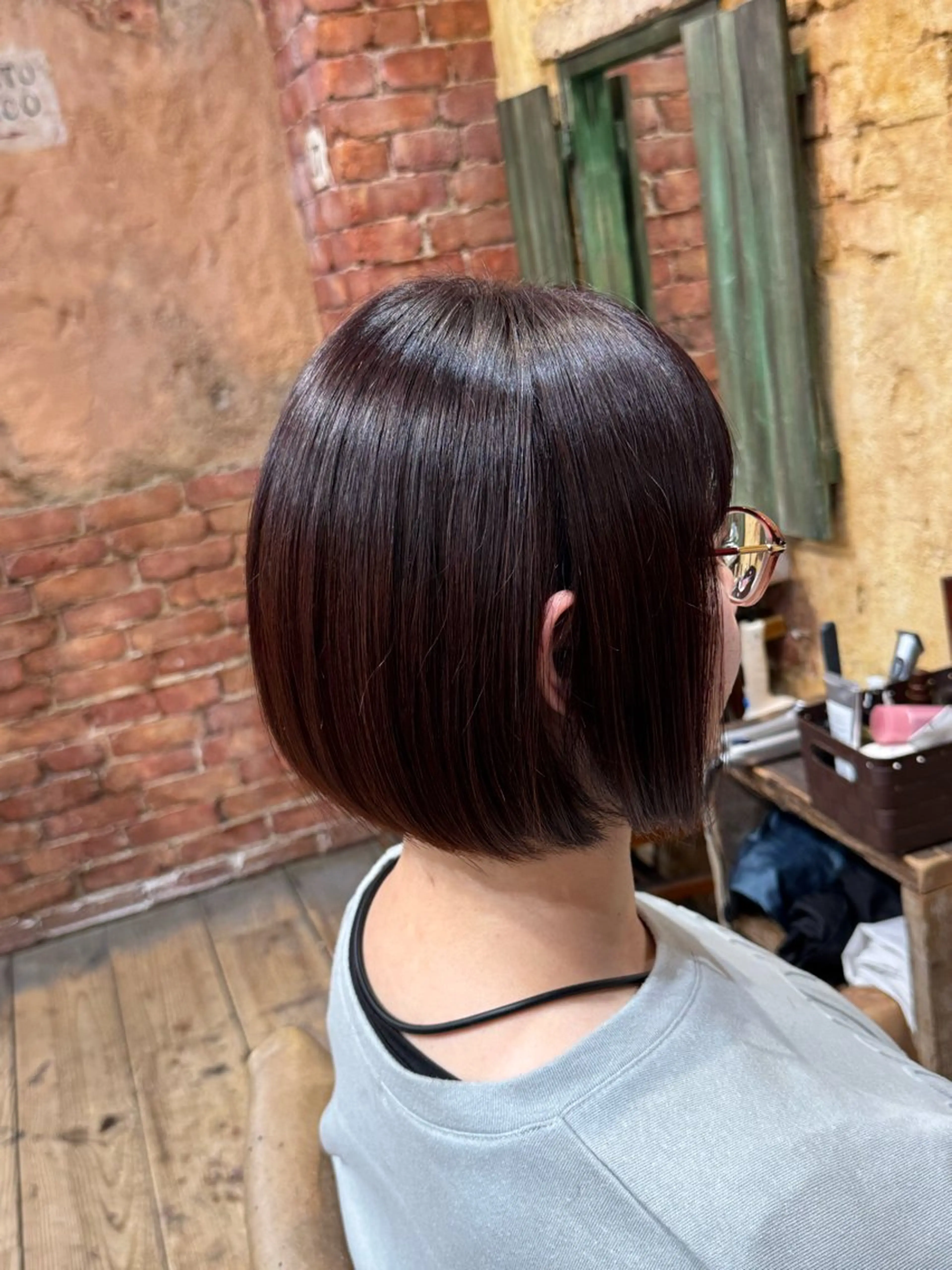 ショート ボブ カット ヘアカラー 髪質改善カラー /高山奈夕のヘアスタイル