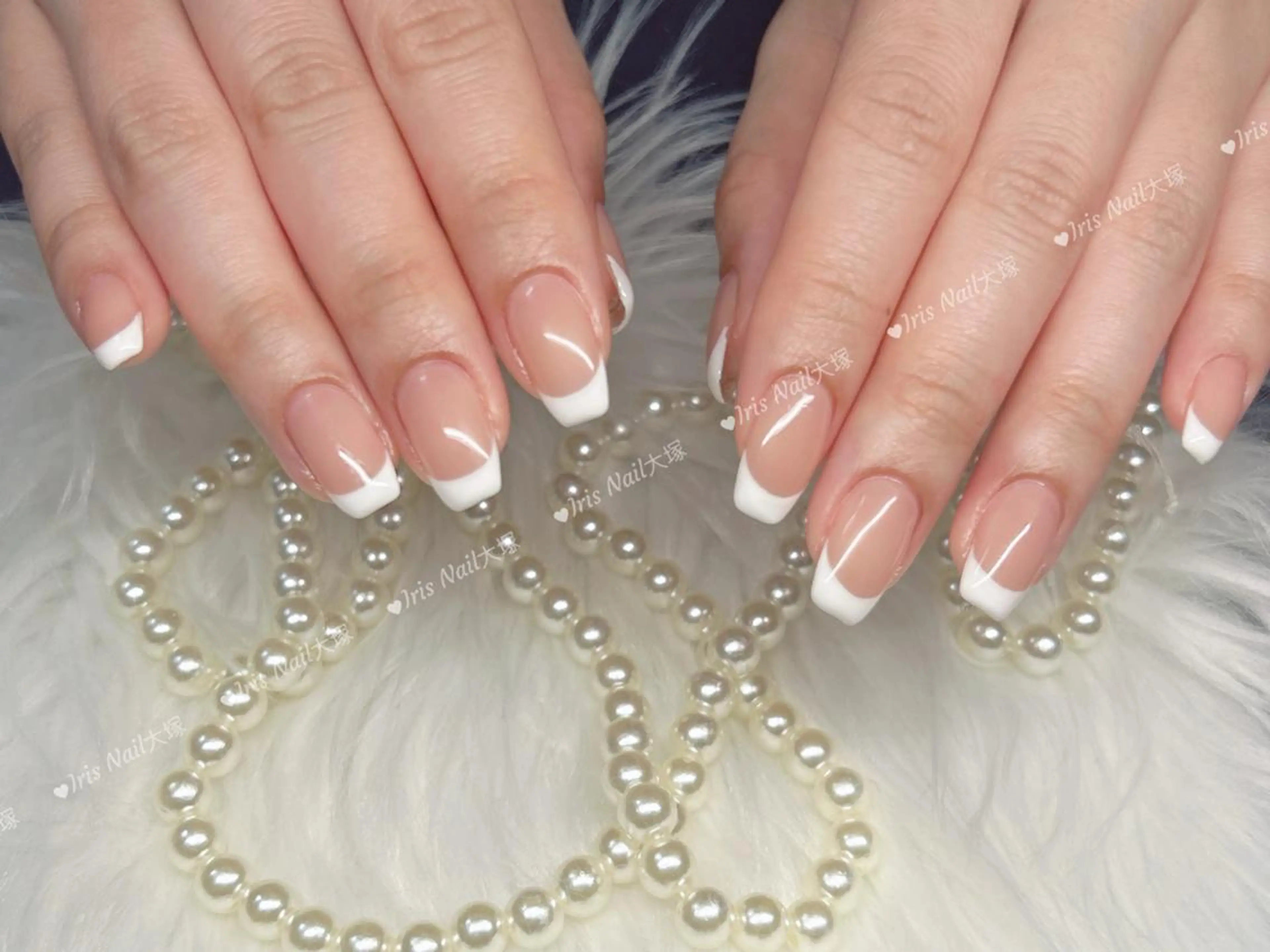 ネイル フレンチネイル オフィスネイル ハンドネイル ハンドケア 🍒IRIS Nail🌸のネイルデザイン
