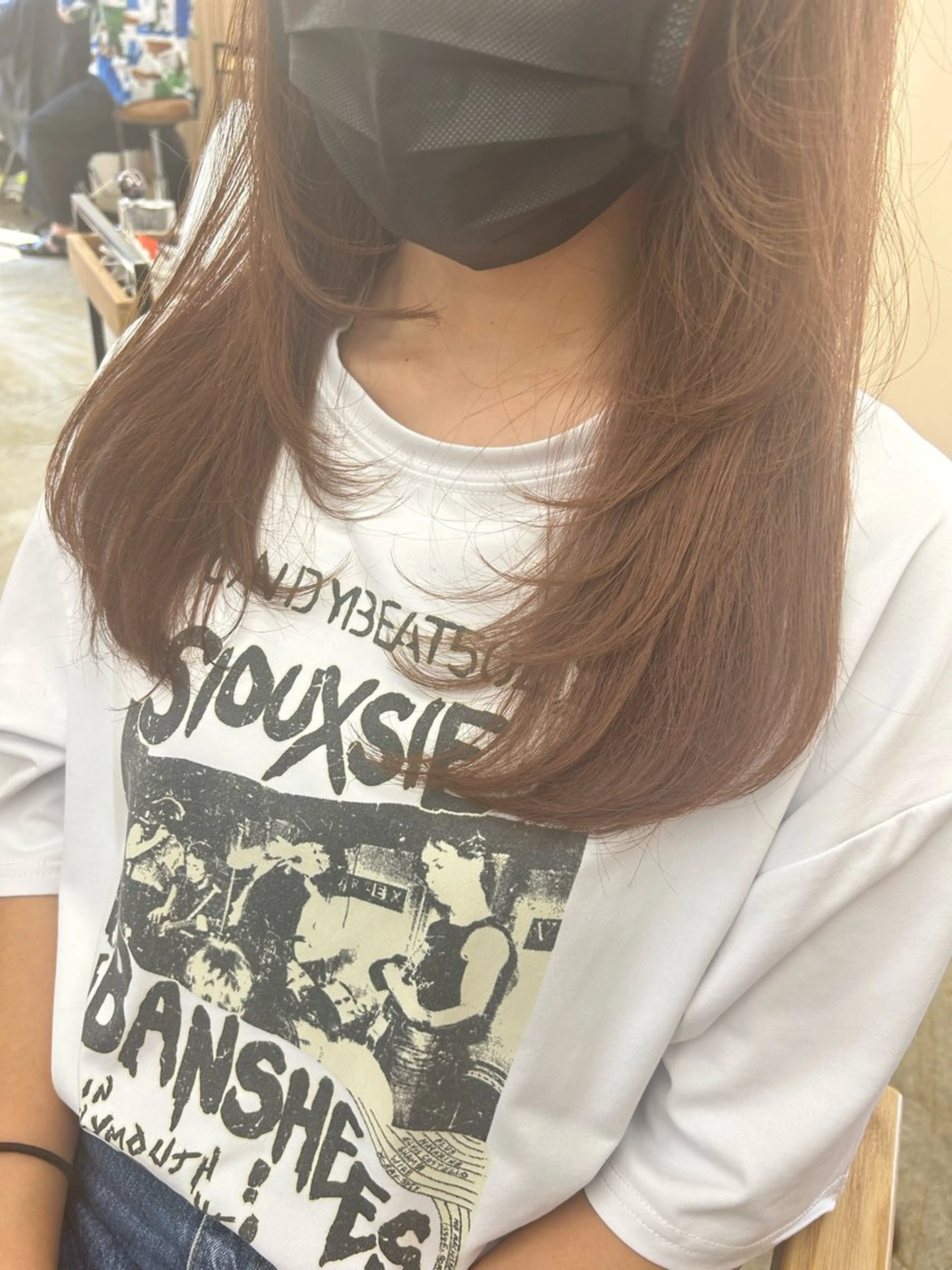 ロング カラー レイヤーカット カット 縮毛矯正 トリートメント Nanaha /レイヤーカットのヘアスタイル