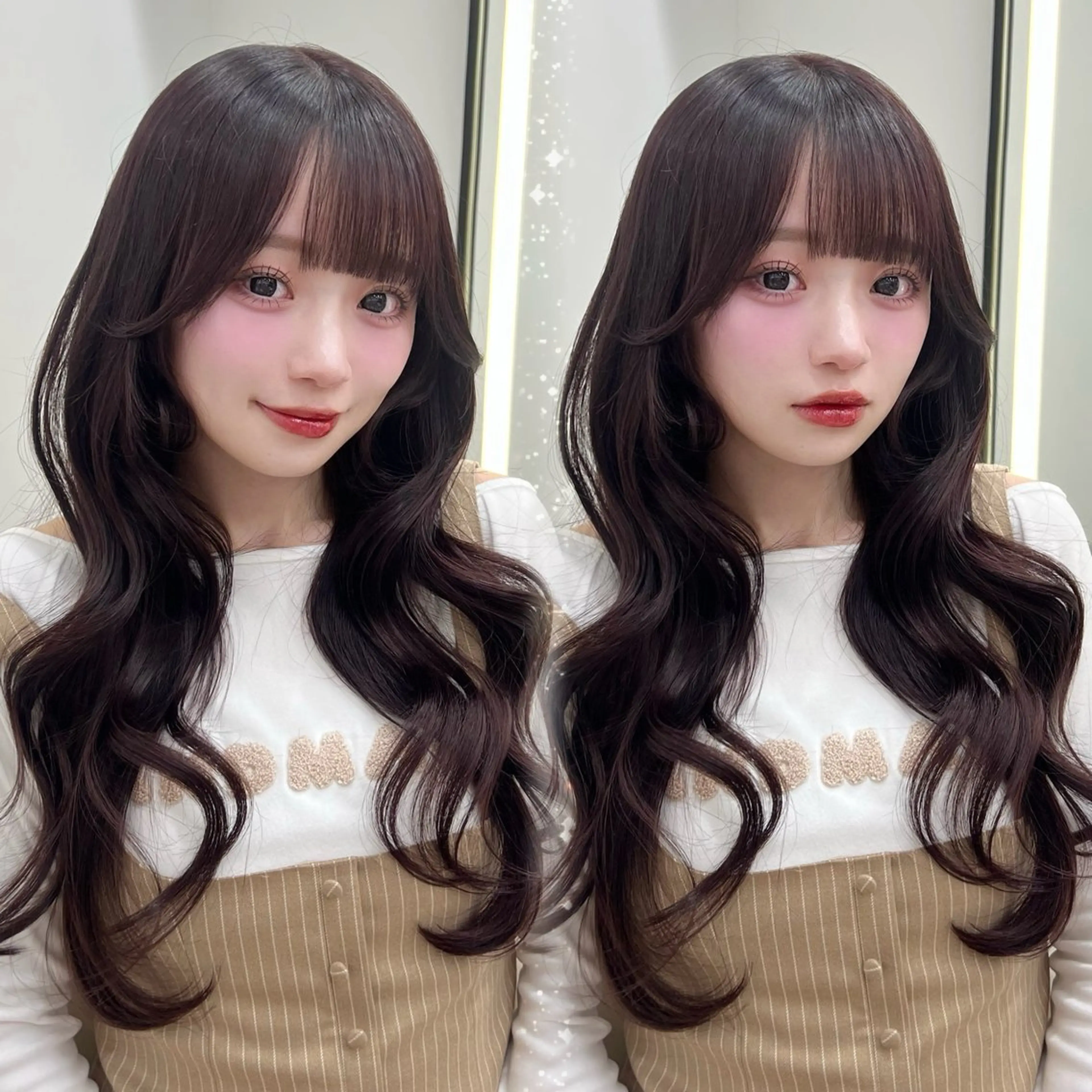 ロング カラー ヘアカラー トリートメント うる艶カラー×韓国 ヘア/Yumi🎀のヘアスタイル