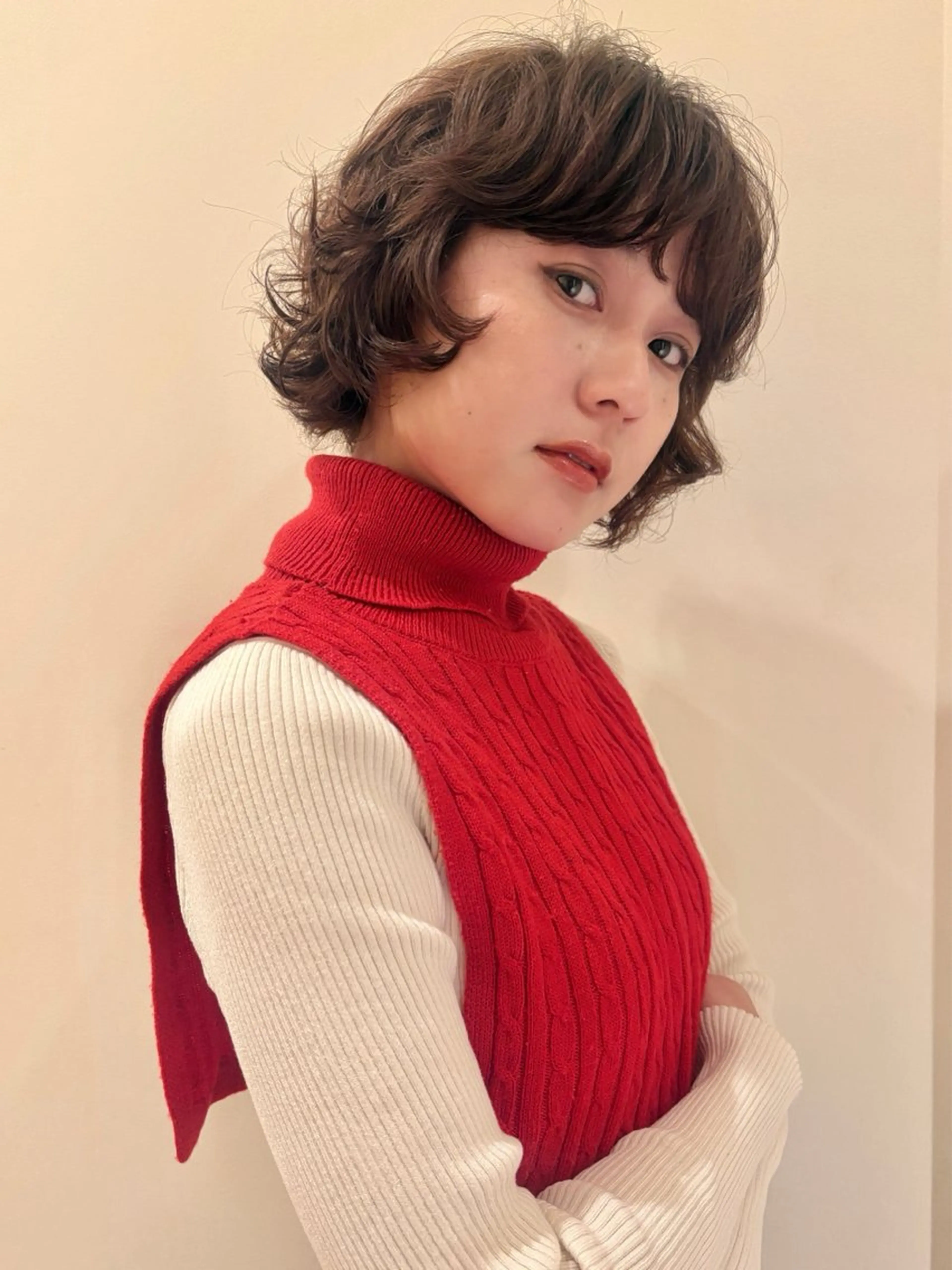 パーマ ボブ パーマ 北島 菜々美のヘアスタイル