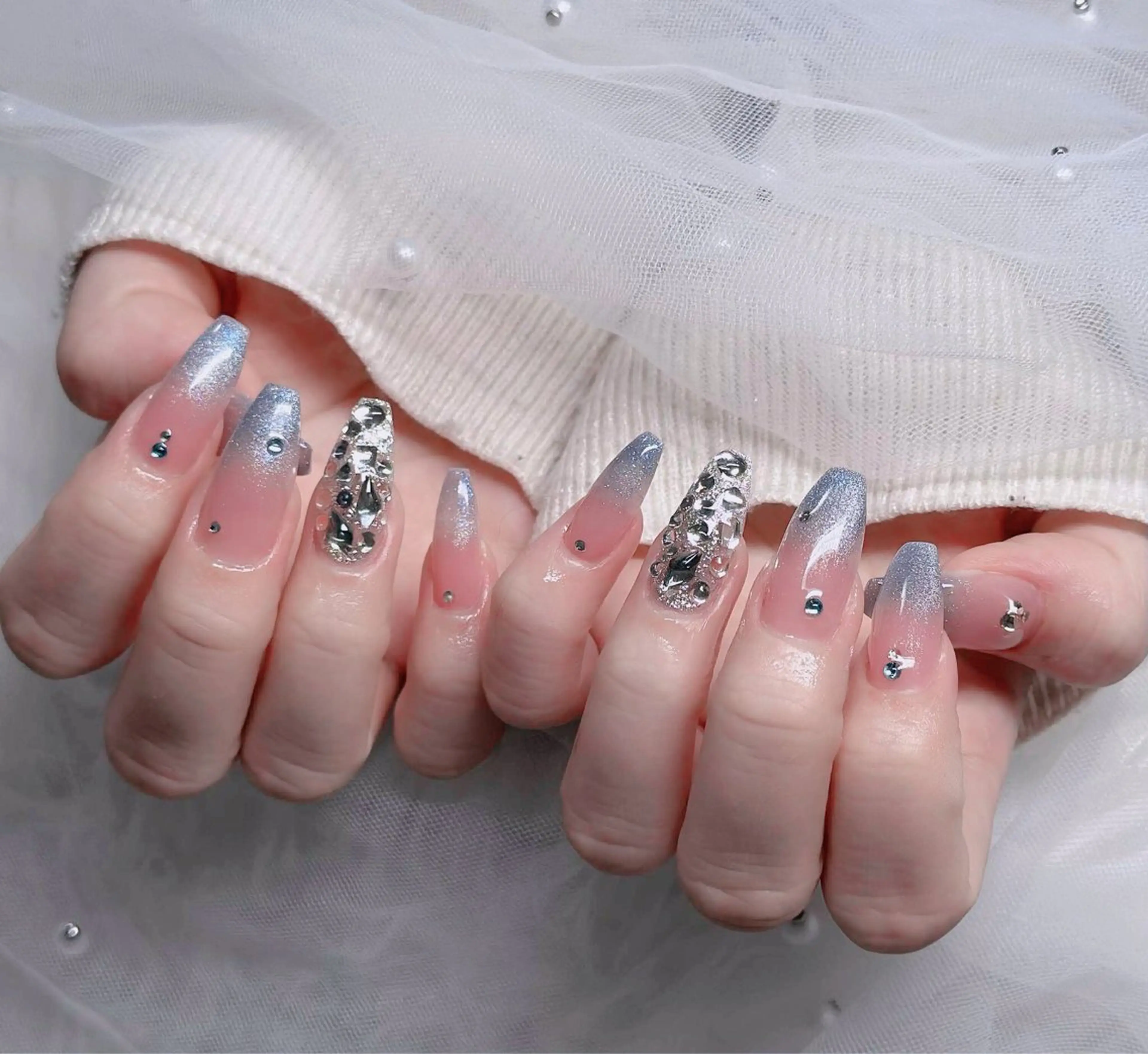 ネイル フレンチネイル ジェルネイル ハロウィン 韓国ネイル マグネットネイル ハンドネイル Hbaby nailのネイルデザイン