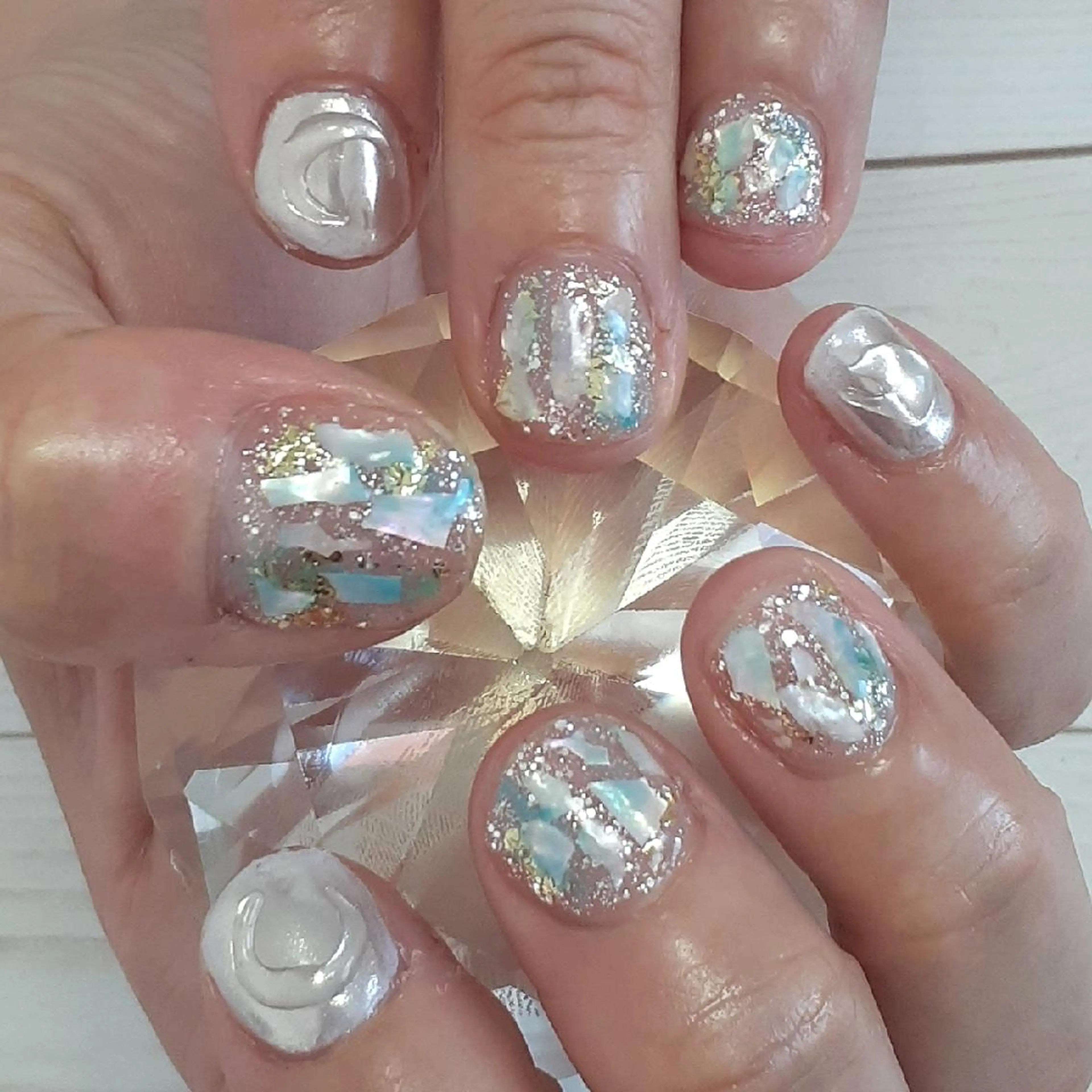 ネイル キラキラネイル ラメ(グリッター) 春ネイル ハンドネイル 池元 真由美のネイルデザイン