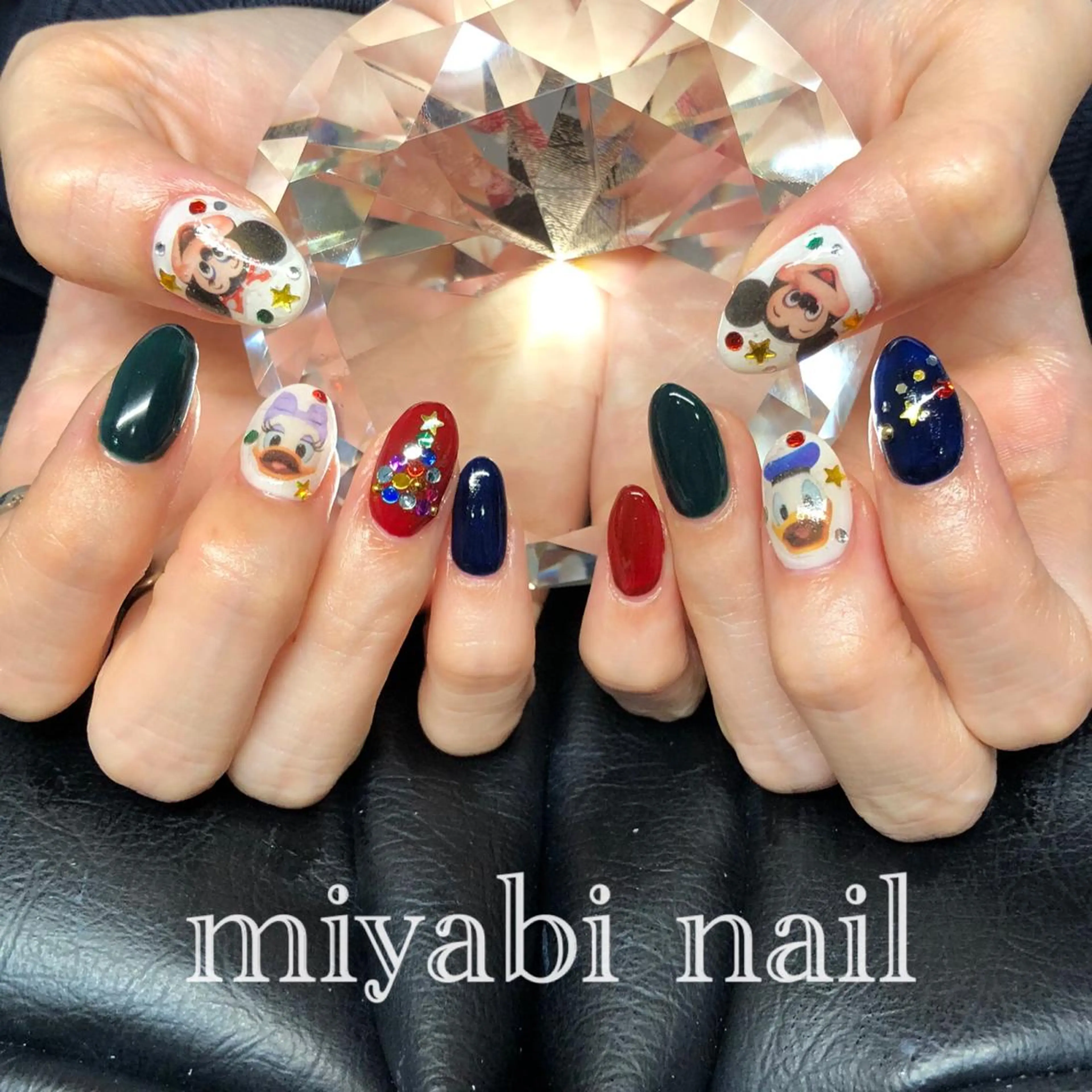 ネイル 持ち込み 冬ネイル クリスマス ハンドネイル miyabi nail 桂川駅近くのネイルデザイン