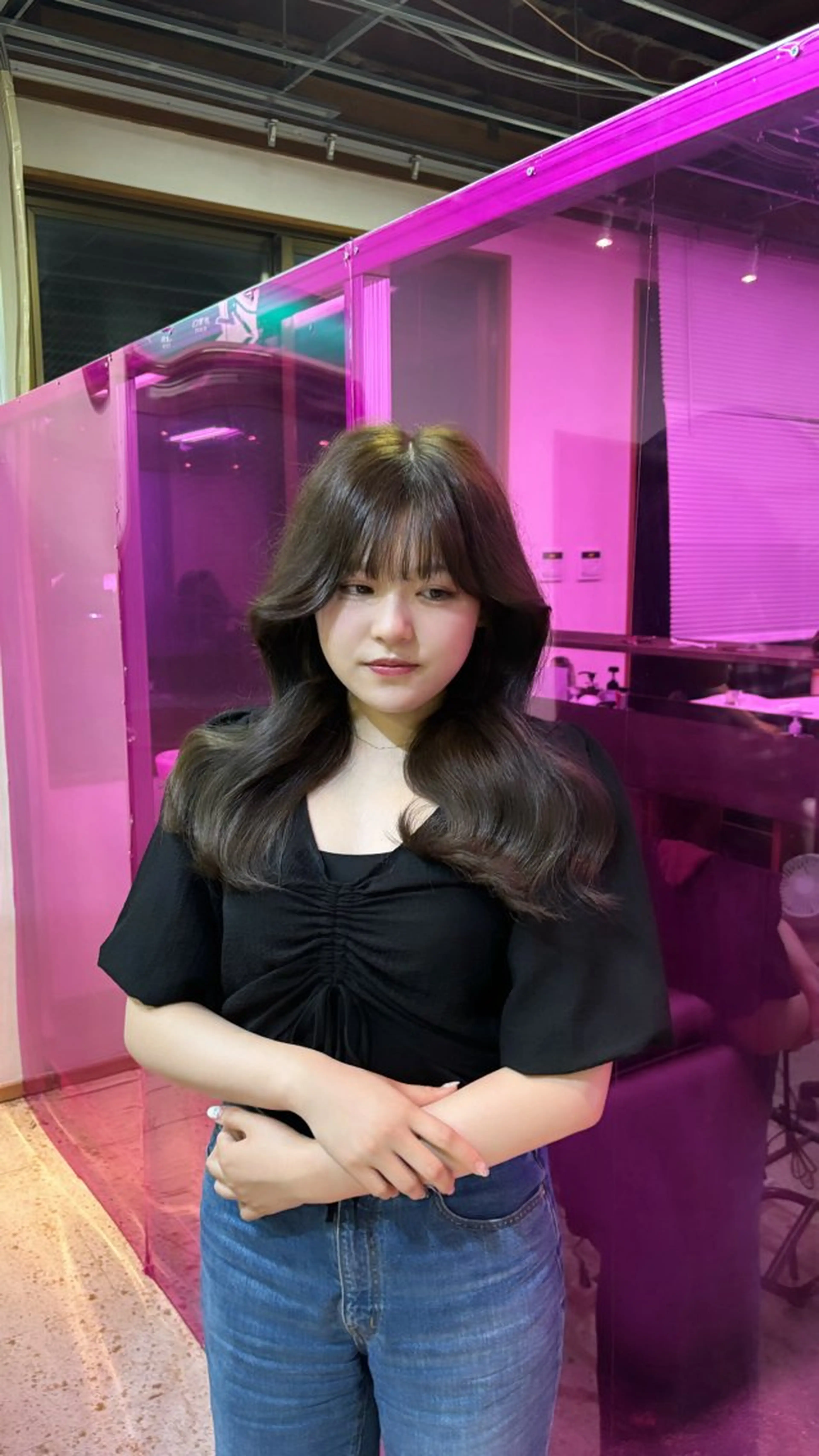 ロング カラー グレージュ 韓国風ヘア Rinka 🎀🐇のヘアスタイル