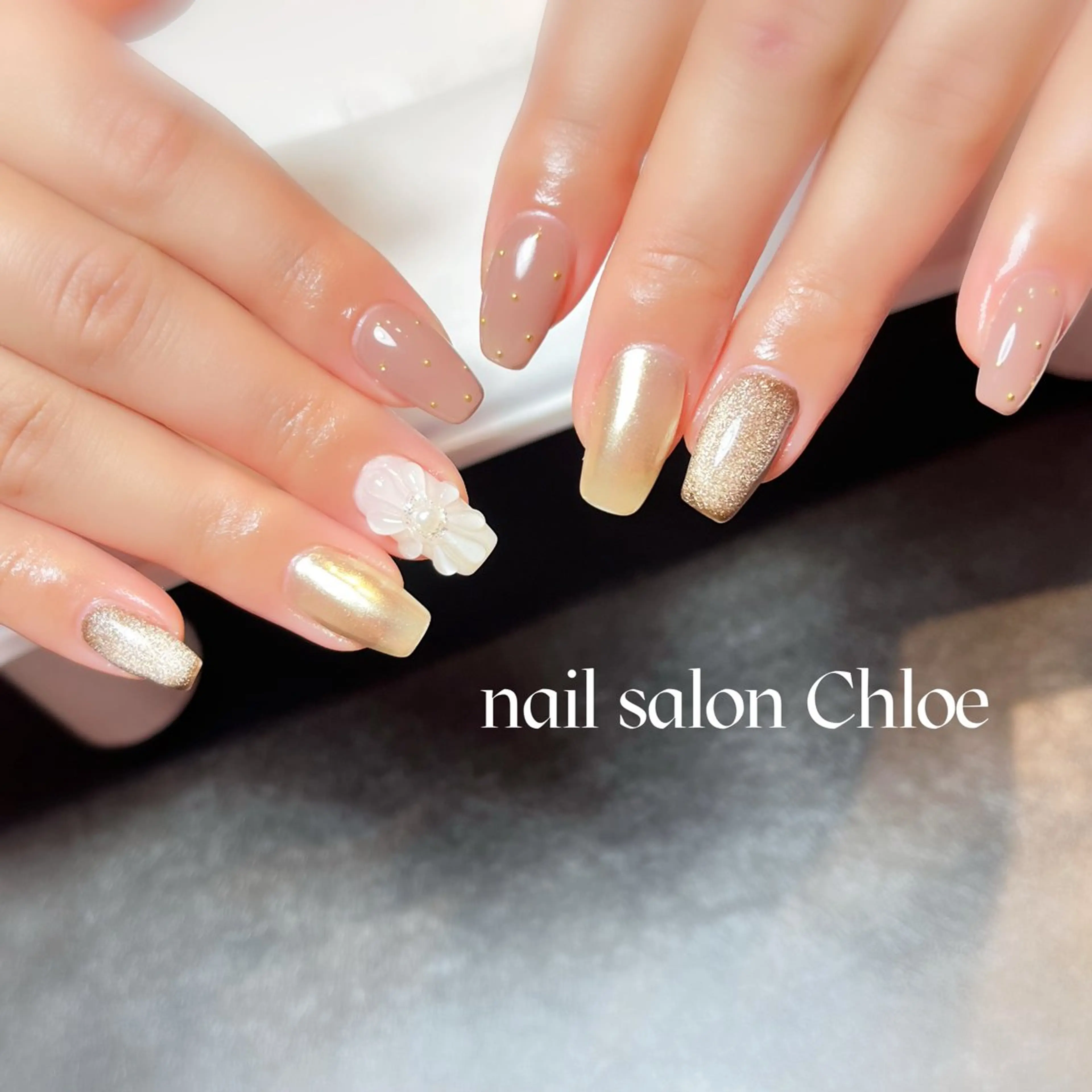 ネイル フラワーネイル ぷっくりネイル 鈴木 利奈のネイルデザイン