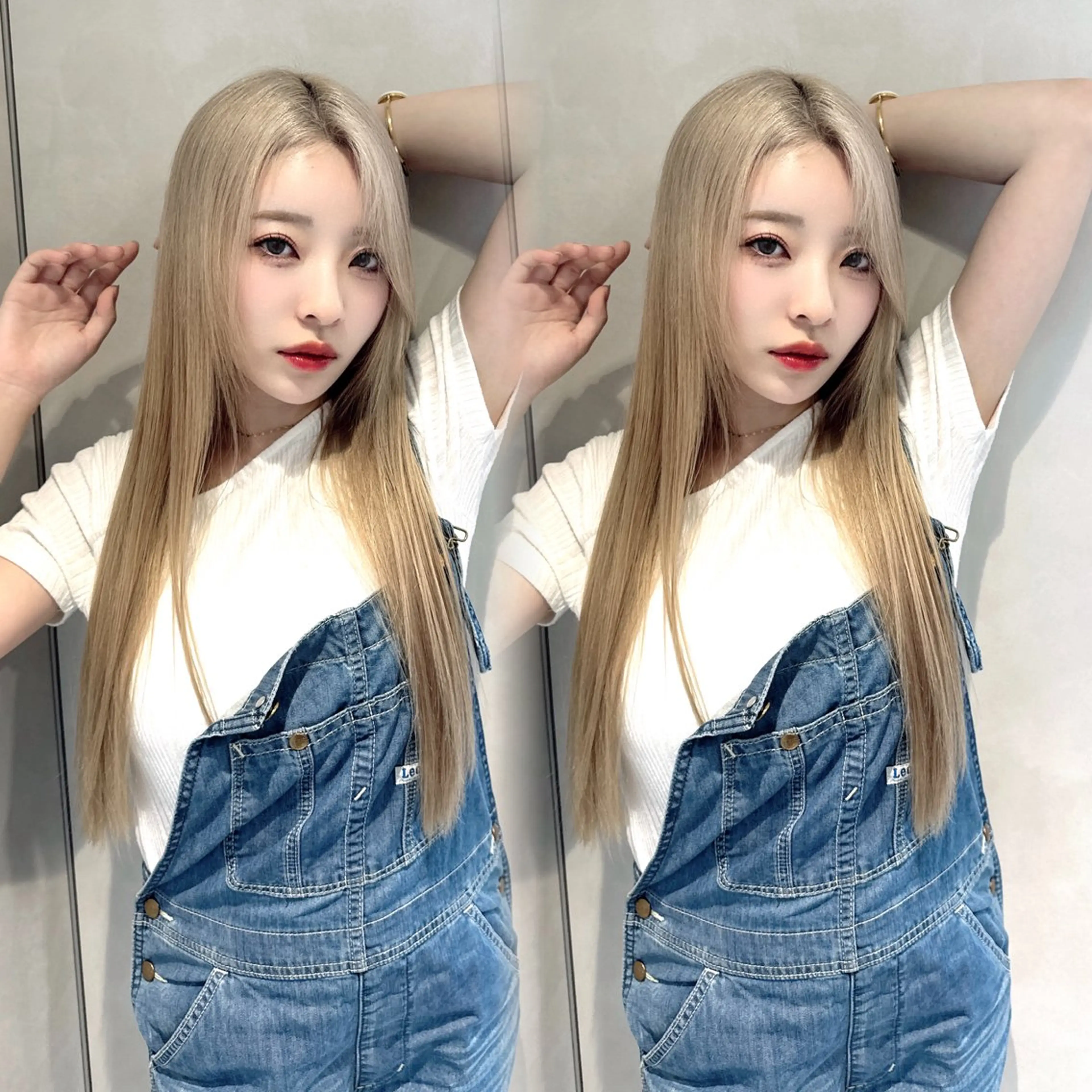 ロング カラー ヘアカラー 韓国風ハッシュカット 似合わせレイヤー池袋のヘアスタイル