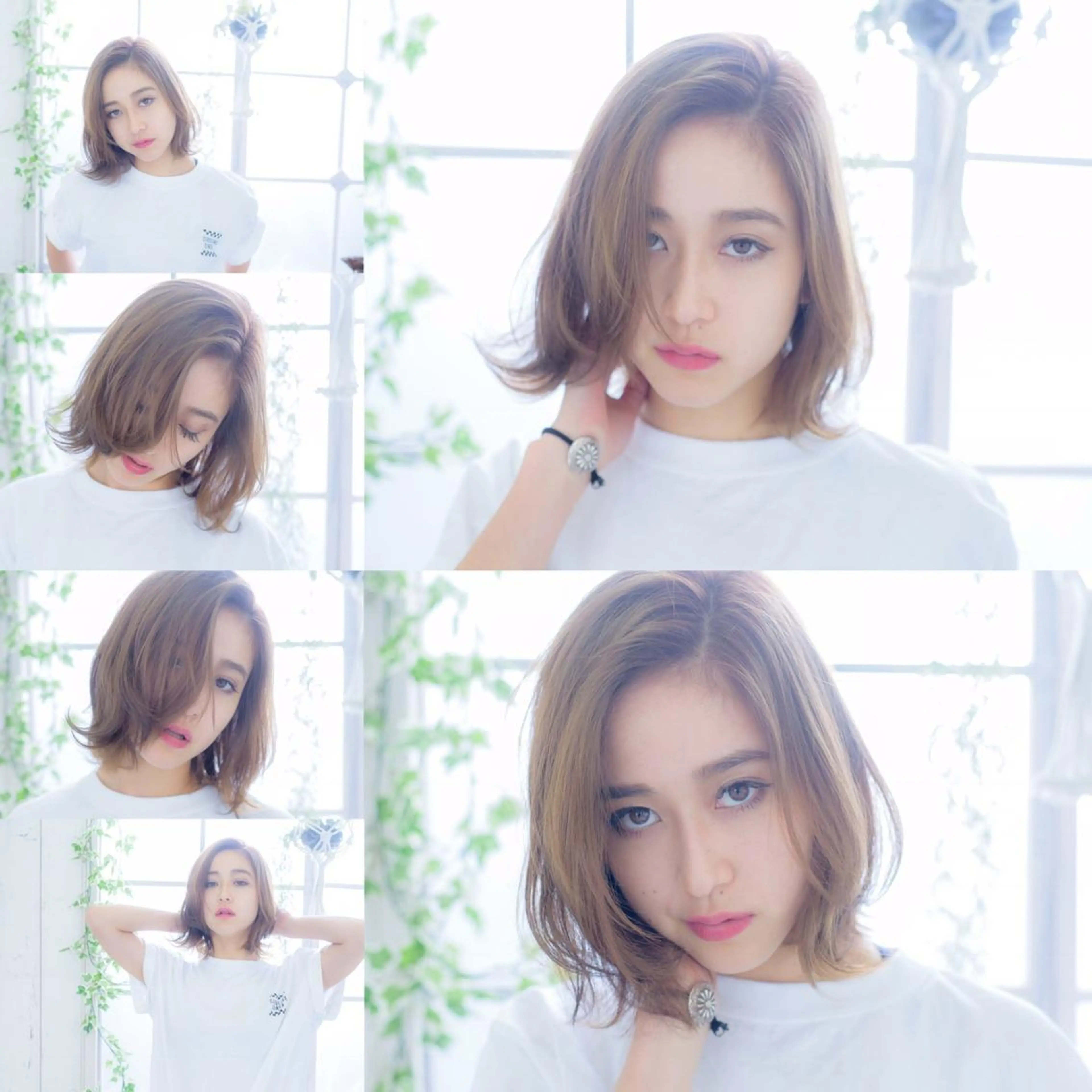 ミディアム カラー ヘアアレンジ ボブレイヤー アディクシーカラー アッシュ アッシュブラック アッシュブラウン カット ヘアカラー トリートメント ヘアセット ✨ハイクオリティ✨ 山本香也のヘアスタイル